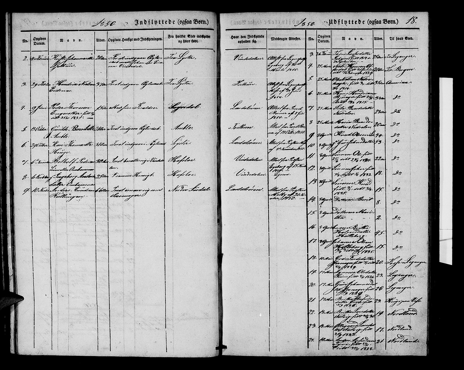 Lærdal sokneprestembete, SAB/A-81201: Parish register (official) no. A 10, 1837-1851, p. 18