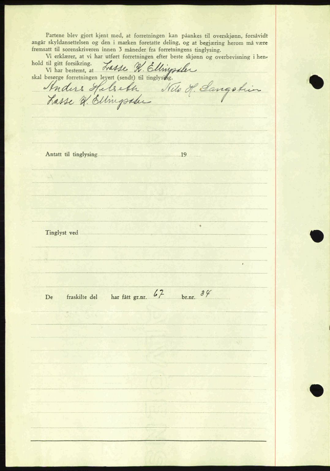 Romsdal sorenskriveri, AV/SAT-A-4149/1/2/2C: Mortgage book no. A12, 1942-1942, Diary no: : 1930/1942