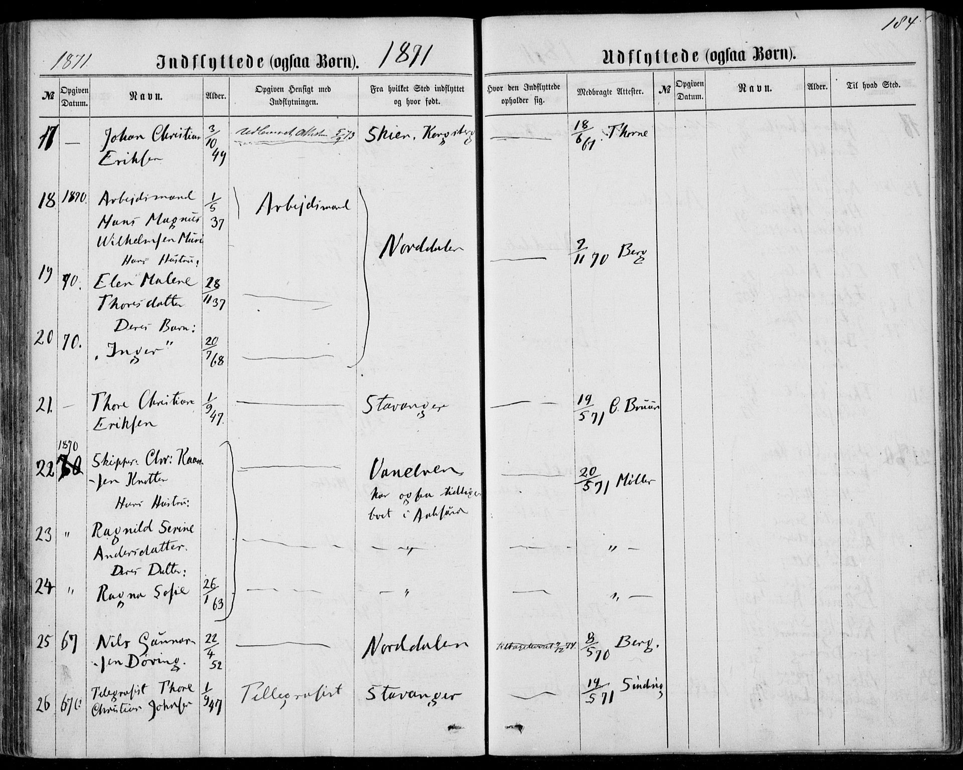 Ministerialprotokoller, klokkerbøker og fødselsregistre - Møre og Romsdal, AV/SAT-A-1454/529/L0452: Parish register (official) no. 529A02, 1864-1871, p. 184