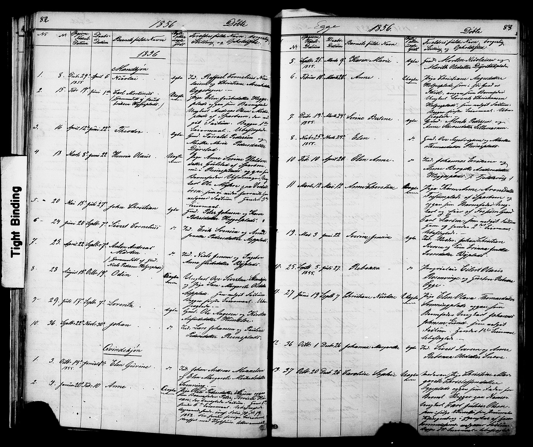 Ministerialprotokoller, klokkerbøker og fødselsregistre - Nord-Trøndelag, SAT/A-1458/739/L0367: Parish register (official) no. 739A01 /3, 1838-1868, p. 82-83