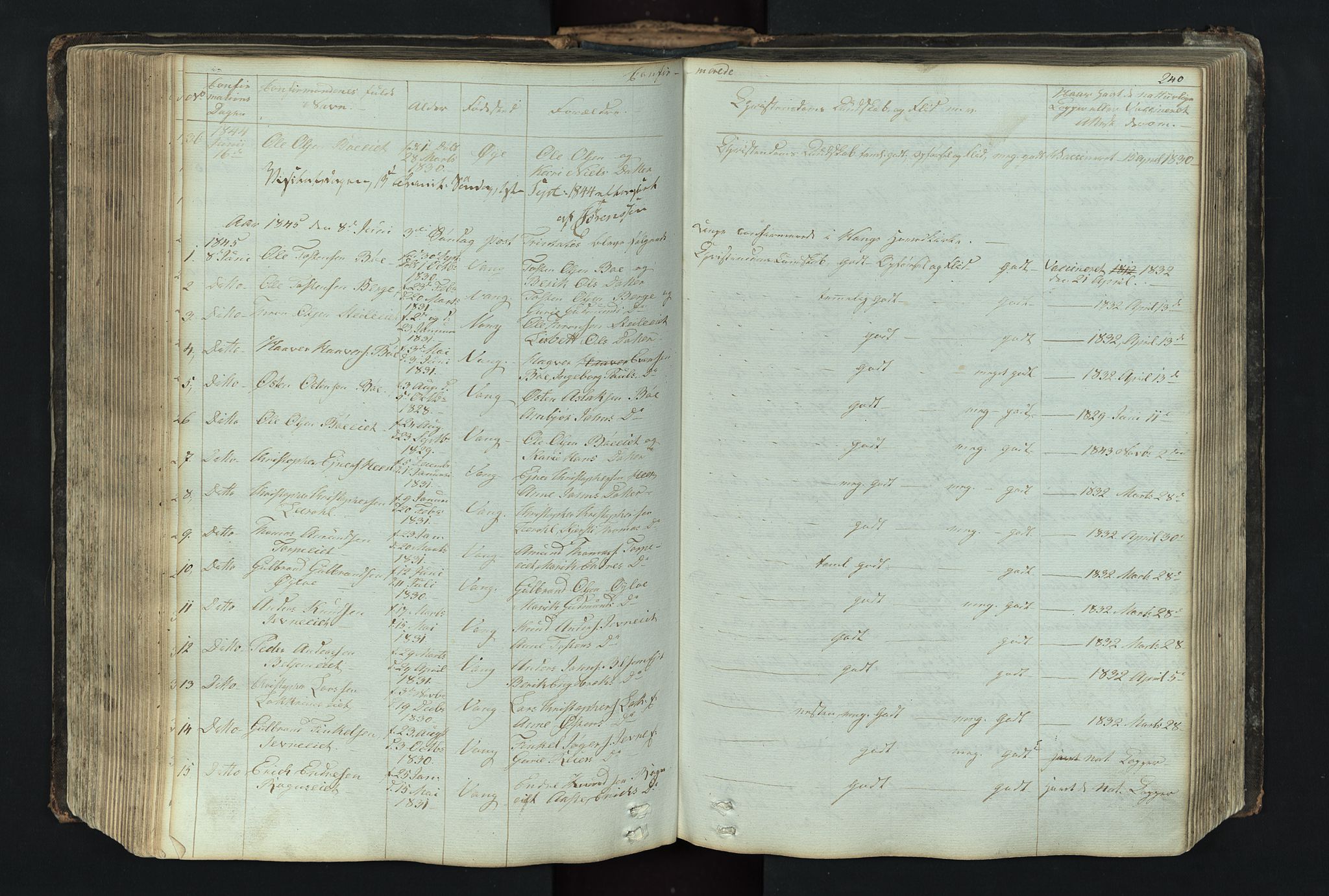 Vang prestekontor, Valdres, AV/SAH-PREST-140/H/Hb/L0004: Parish register (copy) no. 4, 1835-1892, p. 240