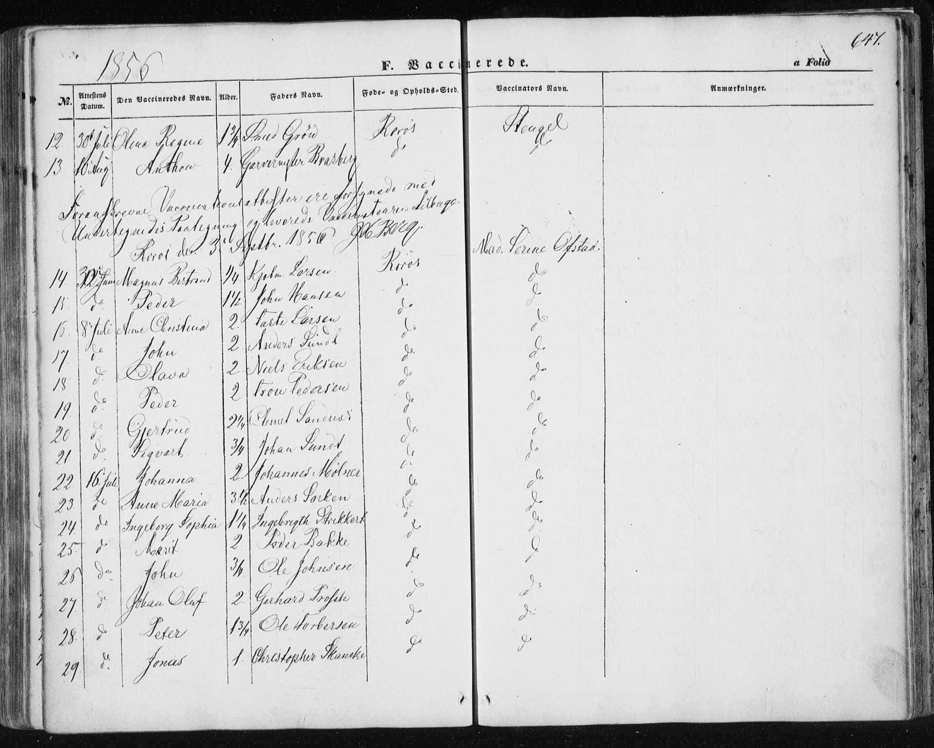 Ministerialprotokoller, klokkerbøker og fødselsregistre - Sør-Trøndelag, AV/SAT-A-1456/681/L0931: Parish register (official) no. 681A09, 1845-1859, p. 647