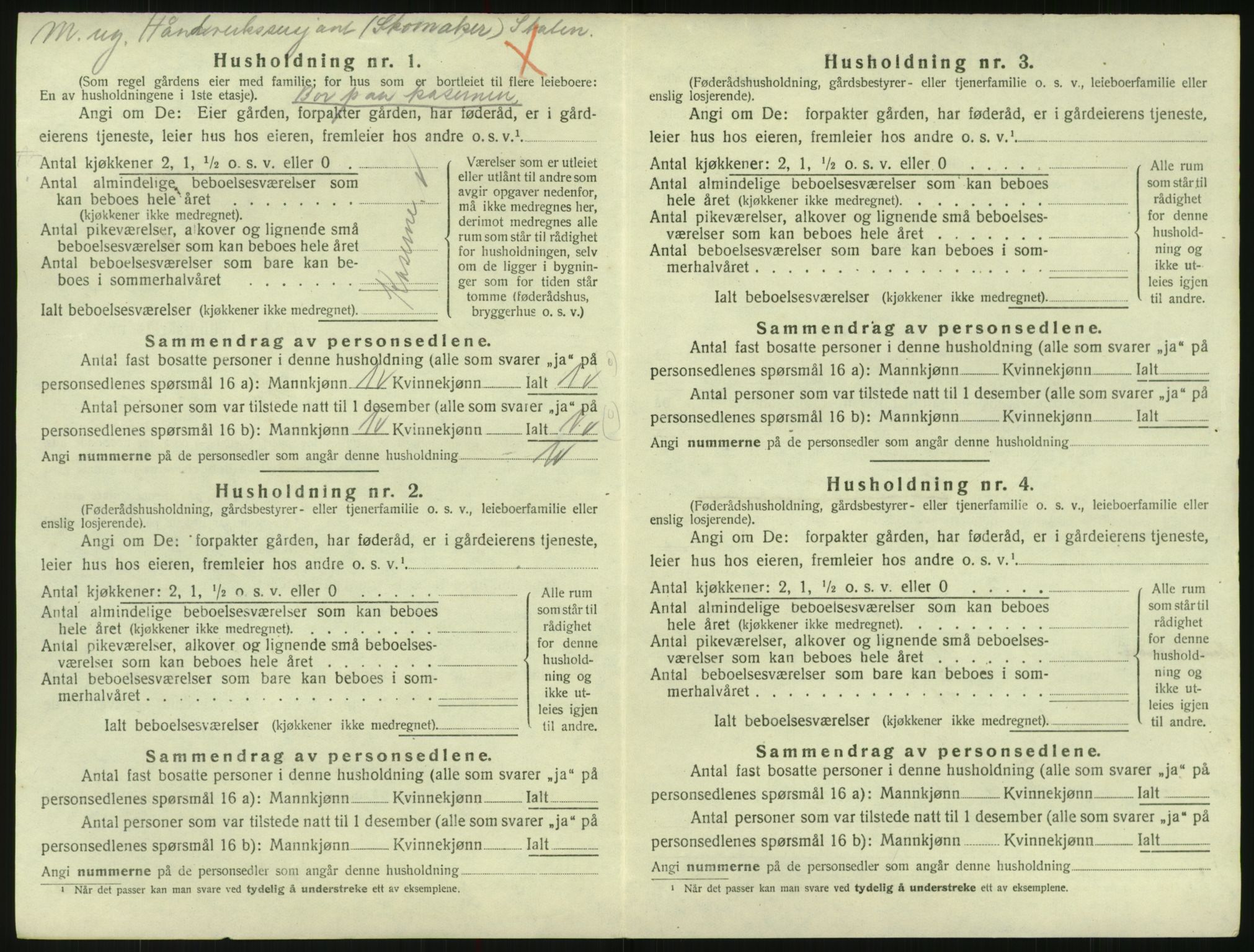 SAK, 1920 census for Evje, 1920, p. 345