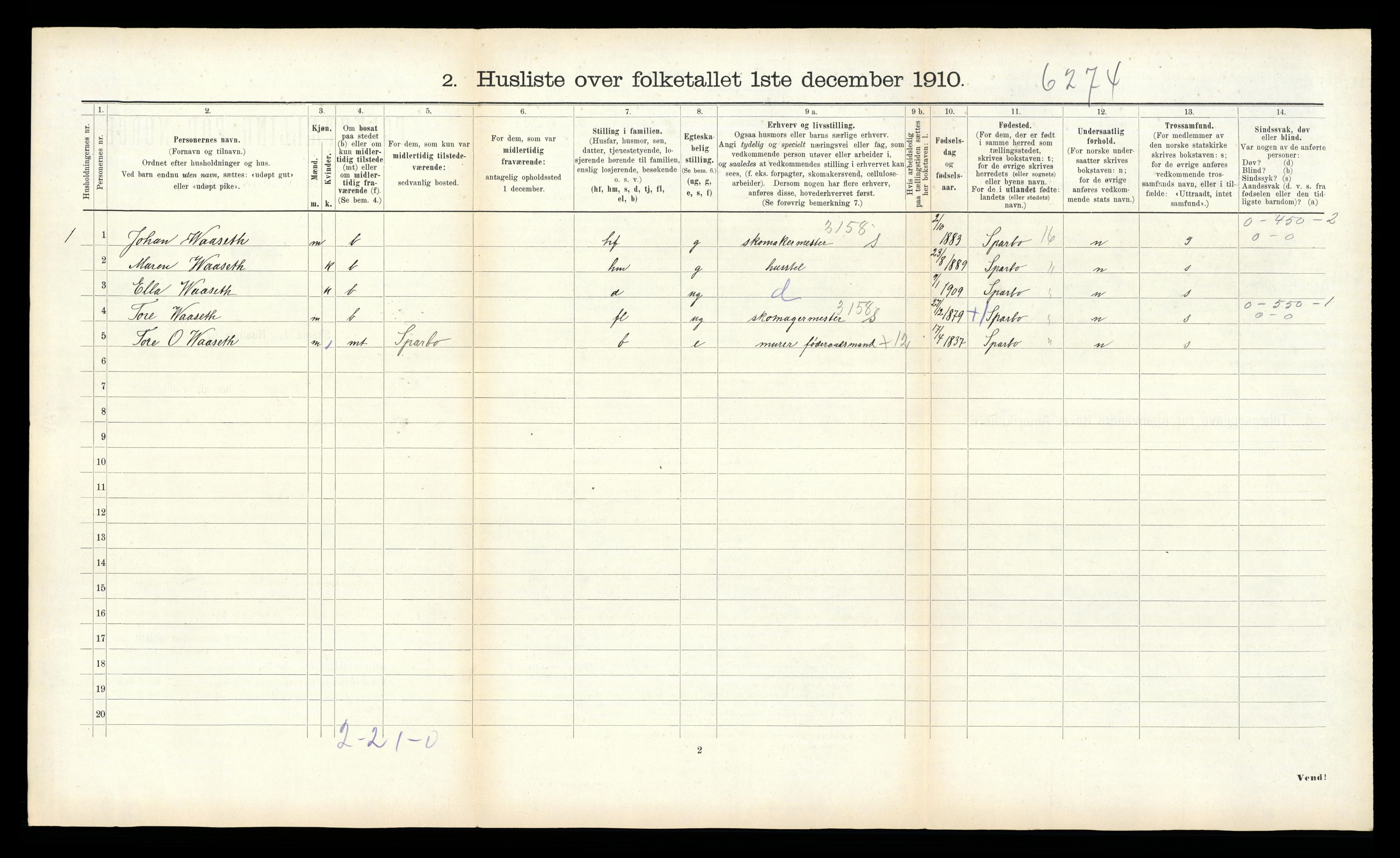 RA, 1910 census for Egge, 1910, p. 362