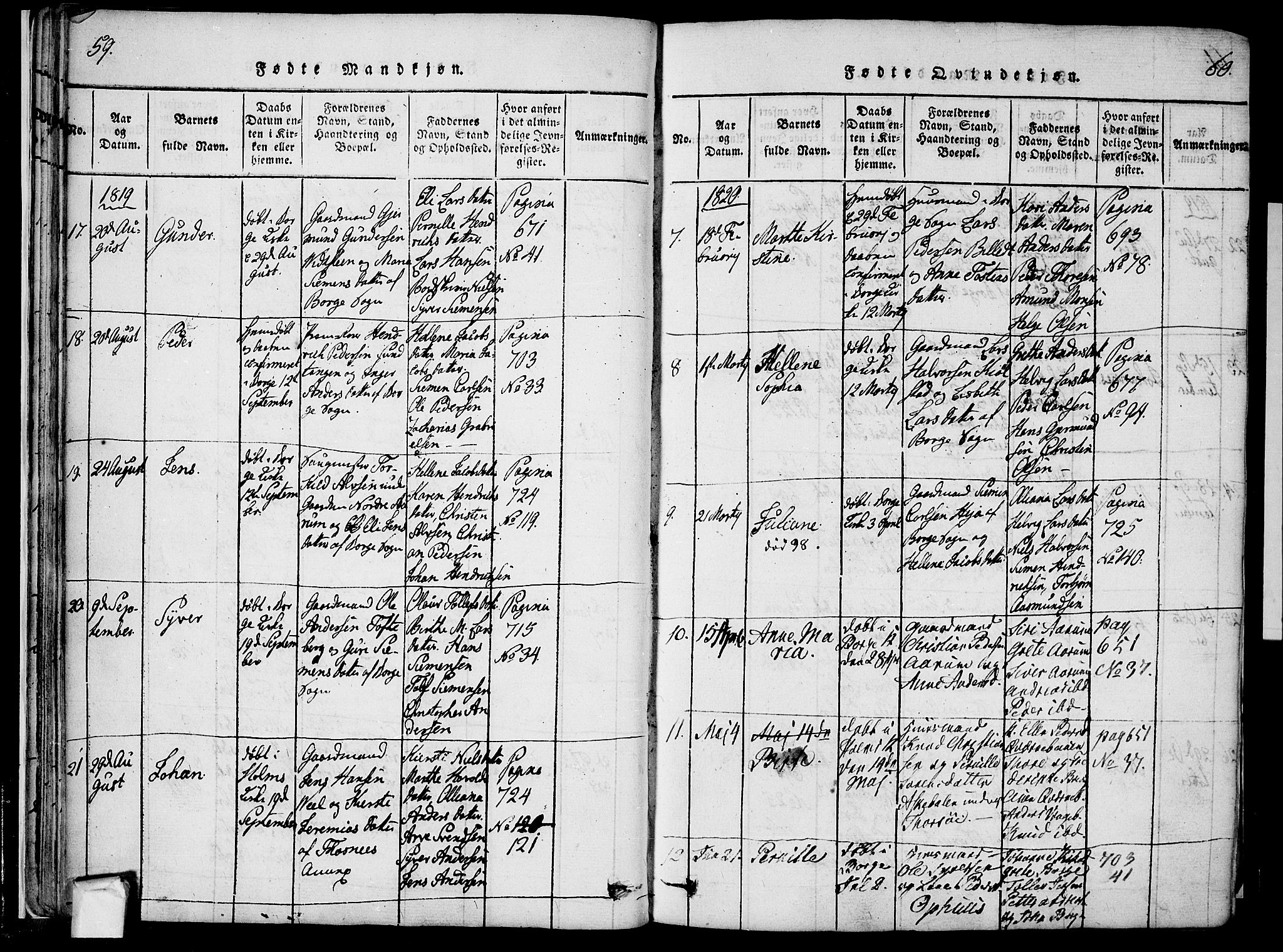 Borge prestekontor Kirkebøker, AV/SAO-A-10903/F/Fa/L0003: Parish register (official) no. I 3, 1815-1836, p. 59-60