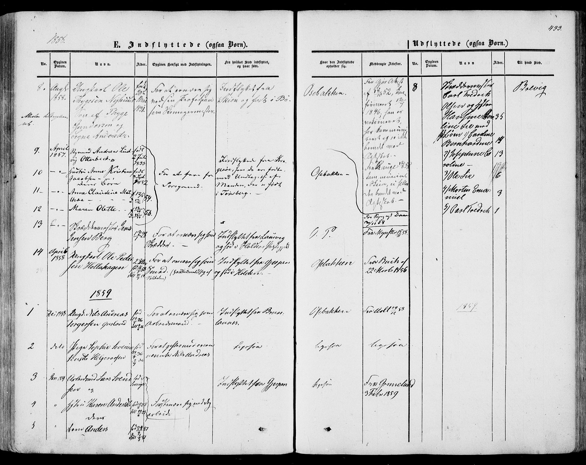 Porsgrunn kirkebøker , AV/SAKO-A-104/F/Fa/L0007: Parish register (official) no. 7, 1858-1877, p. 433