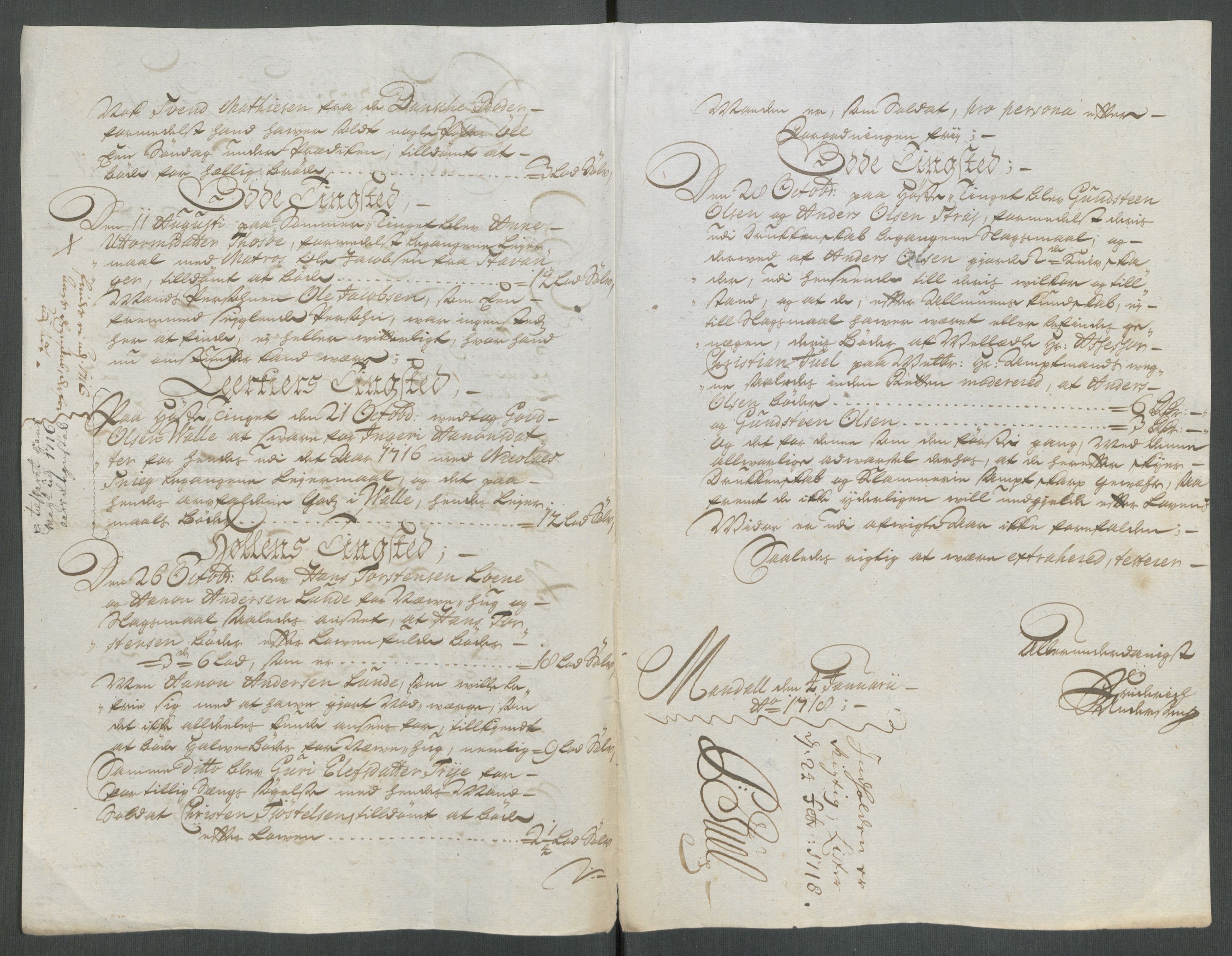 Rentekammeret inntil 1814, Reviderte regnskaper, Fogderegnskap, AV/RA-EA-4092/R43/L2561: Fogderegnskap Lista og Mandal, 1717, p. 185