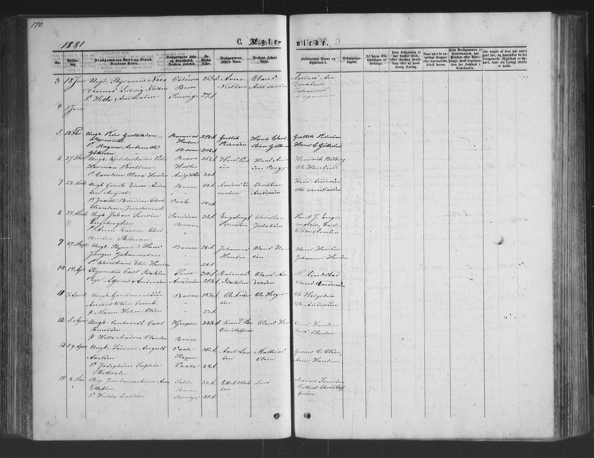 Borre kirkebøker, AV/SAKO-A-338/G/Ga/L0003: Parish register (copy) no. I 3, 1871-1892, p. 170