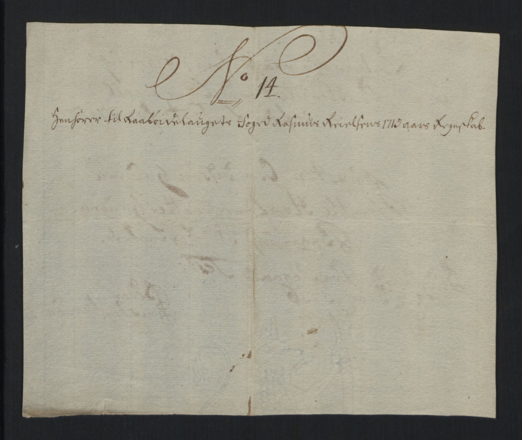 Rentekammeret inntil 1814, Reviderte regnskaper, Fogderegnskap, RA/EA-4092/R40/L2451: Fogderegnskap Råbyggelag, 1714-1715, p. 325