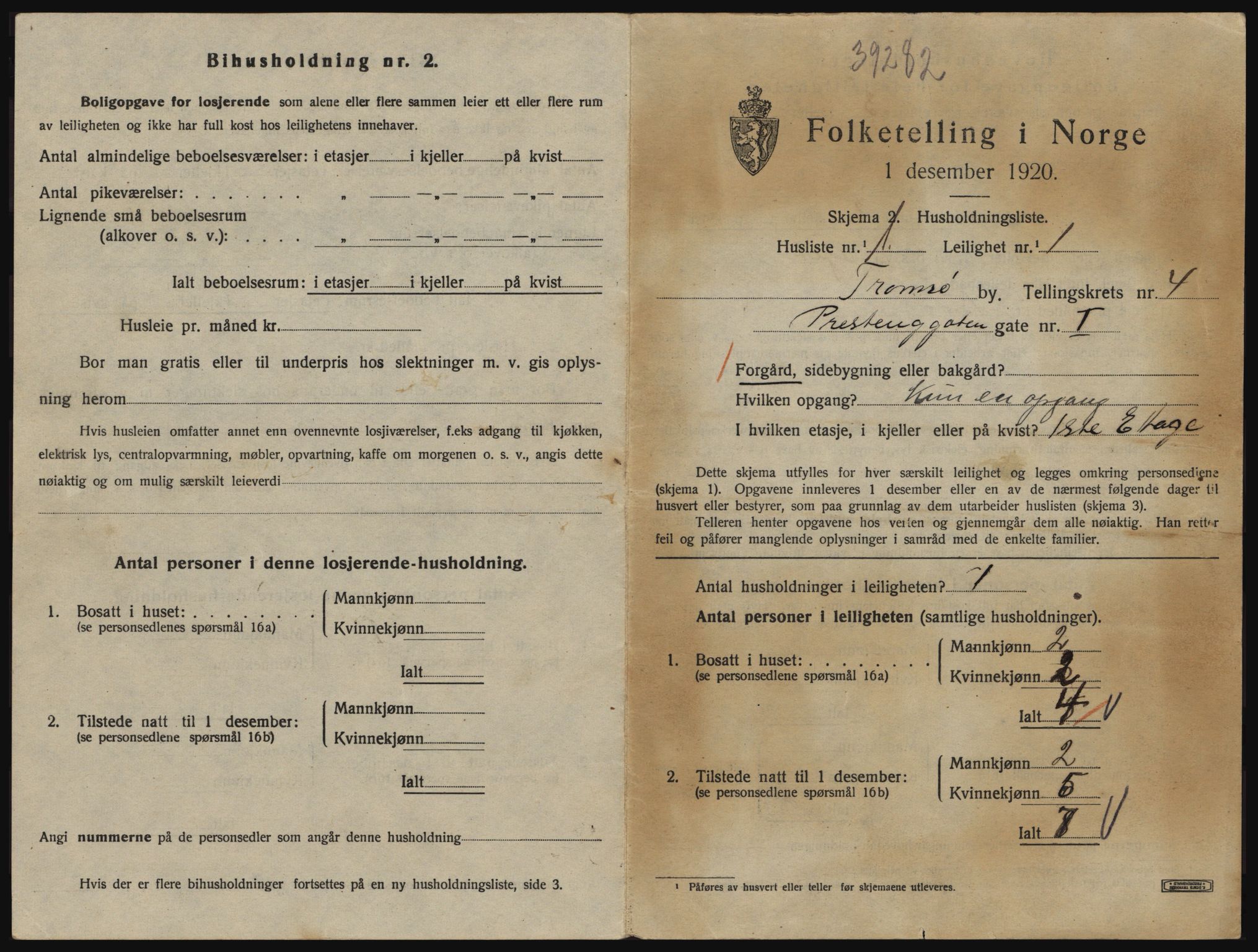 SATØ, 1920 census for Tromsø, 1920, p. 3371