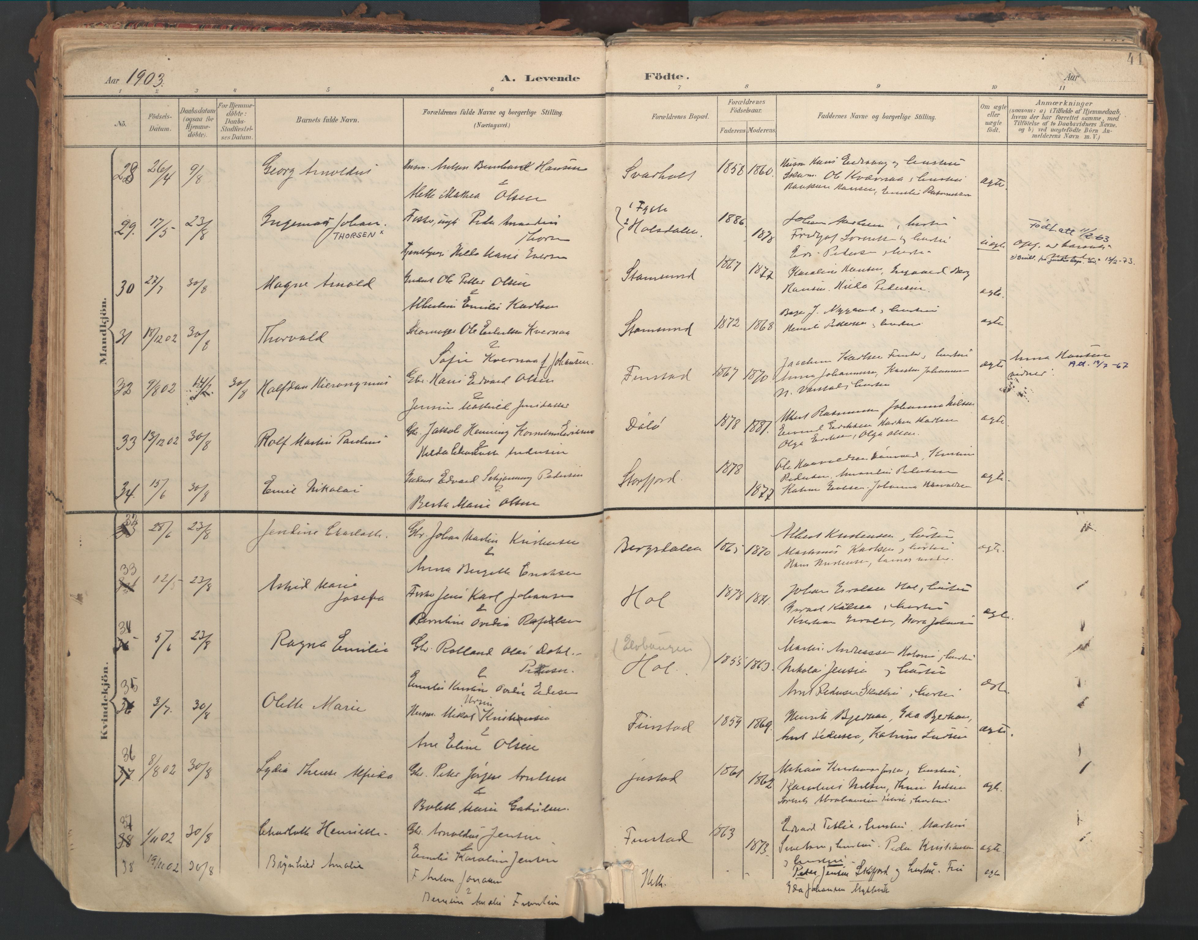 Ministerialprotokoller, klokkerbøker og fødselsregistre - Nordland, SAT/A-1459/882/L1180: Parish register (official) no. 882A02, 1897-1913, p. 41