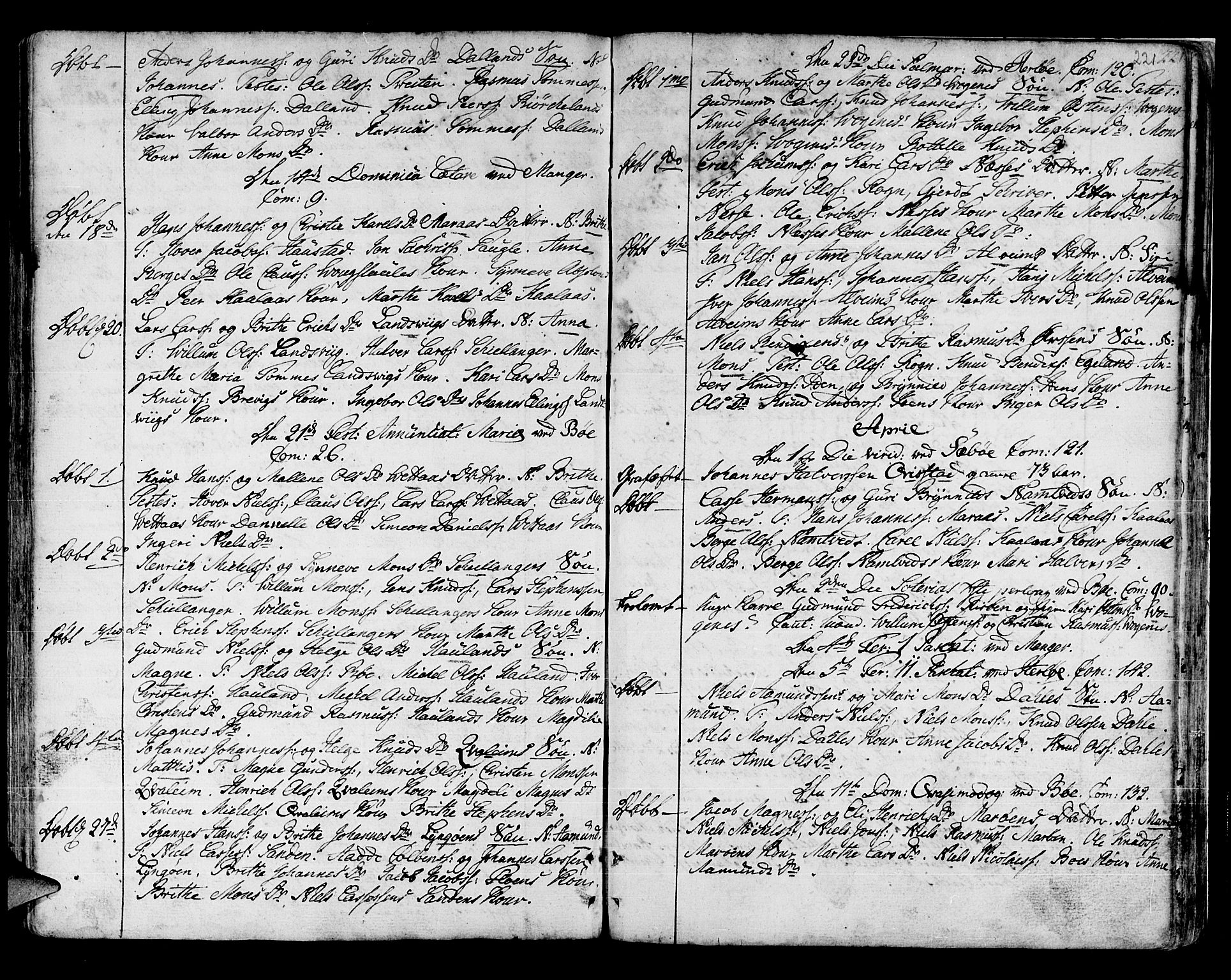 Manger sokneprestembete, AV/SAB-A-76801/H/Haa: Parish register (official) no. A 1, 1759-1791, p. 221