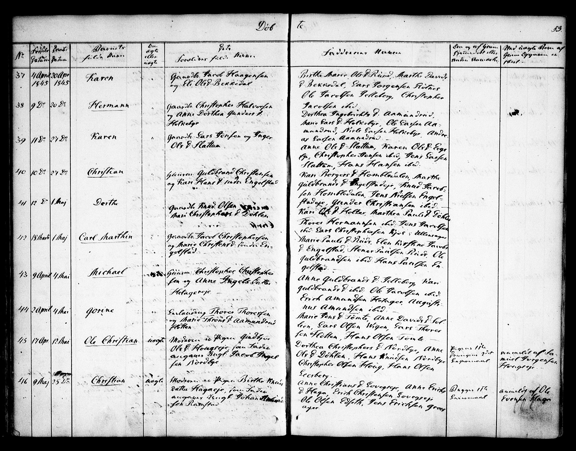 Nannestad prestekontor Kirkebøker, SAO/A-10414a/F/Fa/L0010: Parish register (official) no. I 10, 1840-1850, p. 53