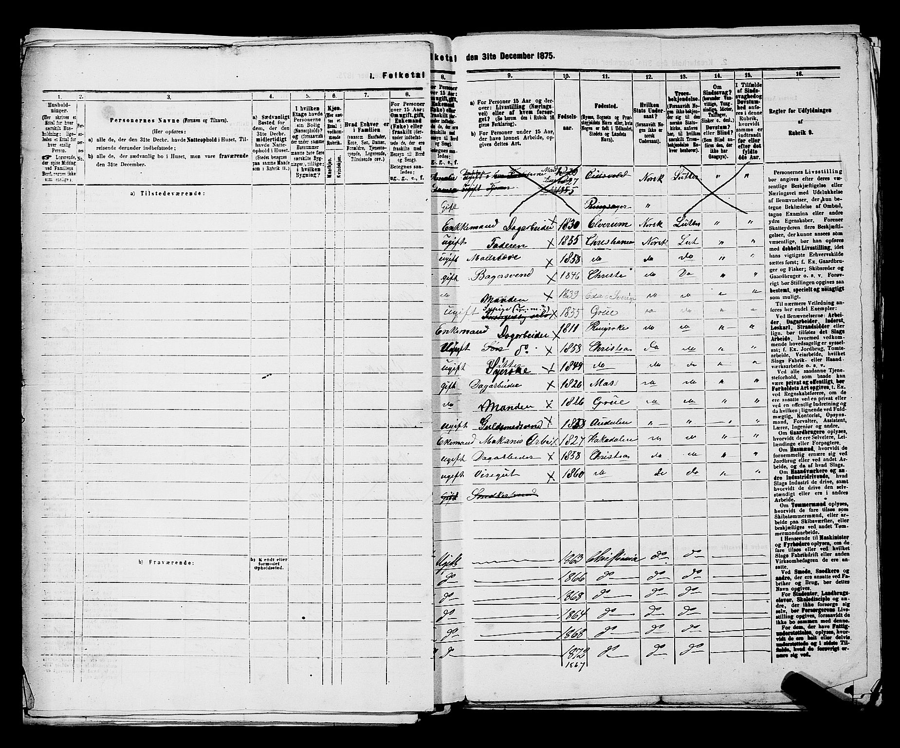 RA, 1875 census for 0301 Kristiania, 1875, p. 5176