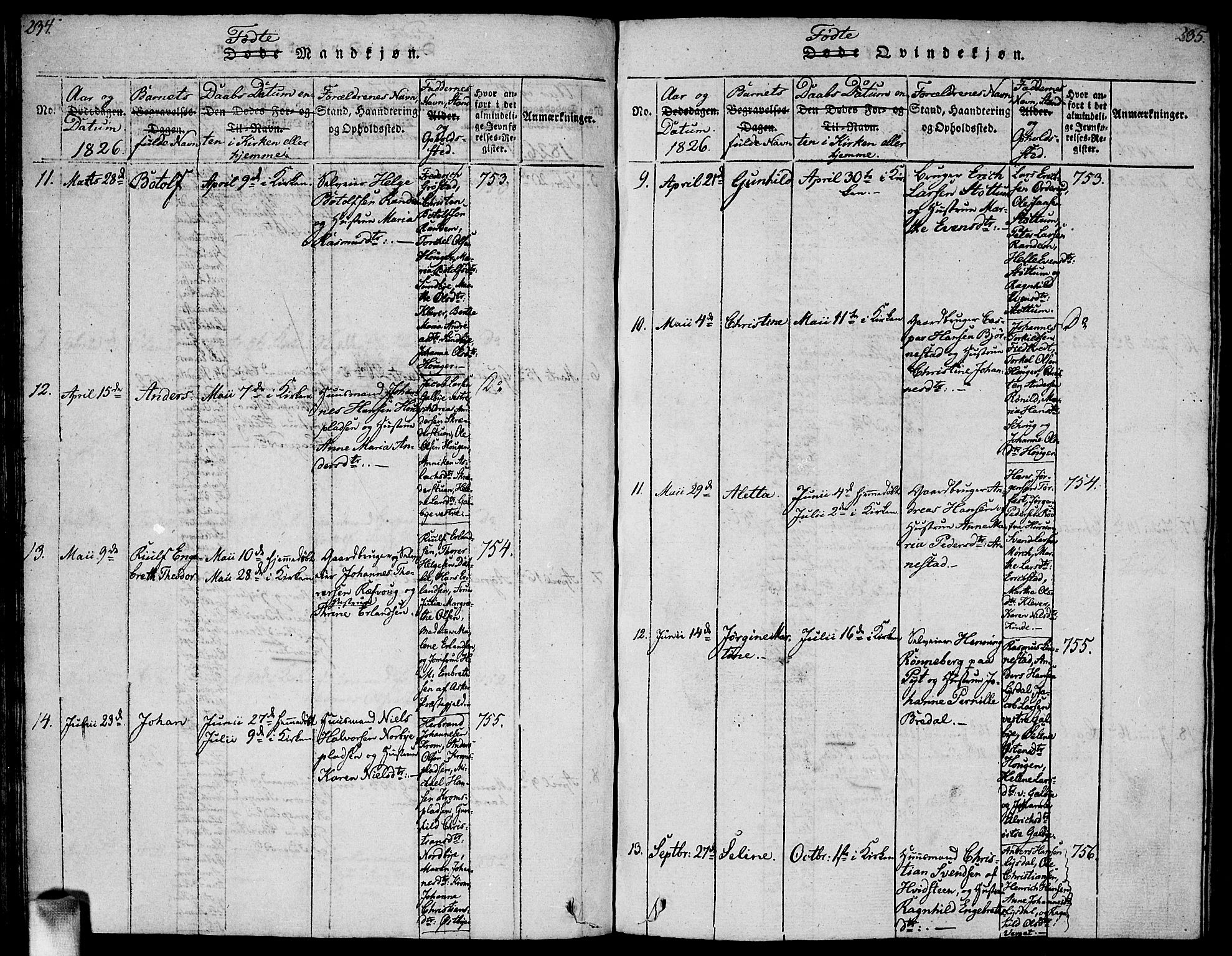 Vestby prestekontor Kirkebøker, AV/SAO-A-10893/G/Ga/L0001: Parish register (copy) no. I 1, 1814-1827, p. 234-235