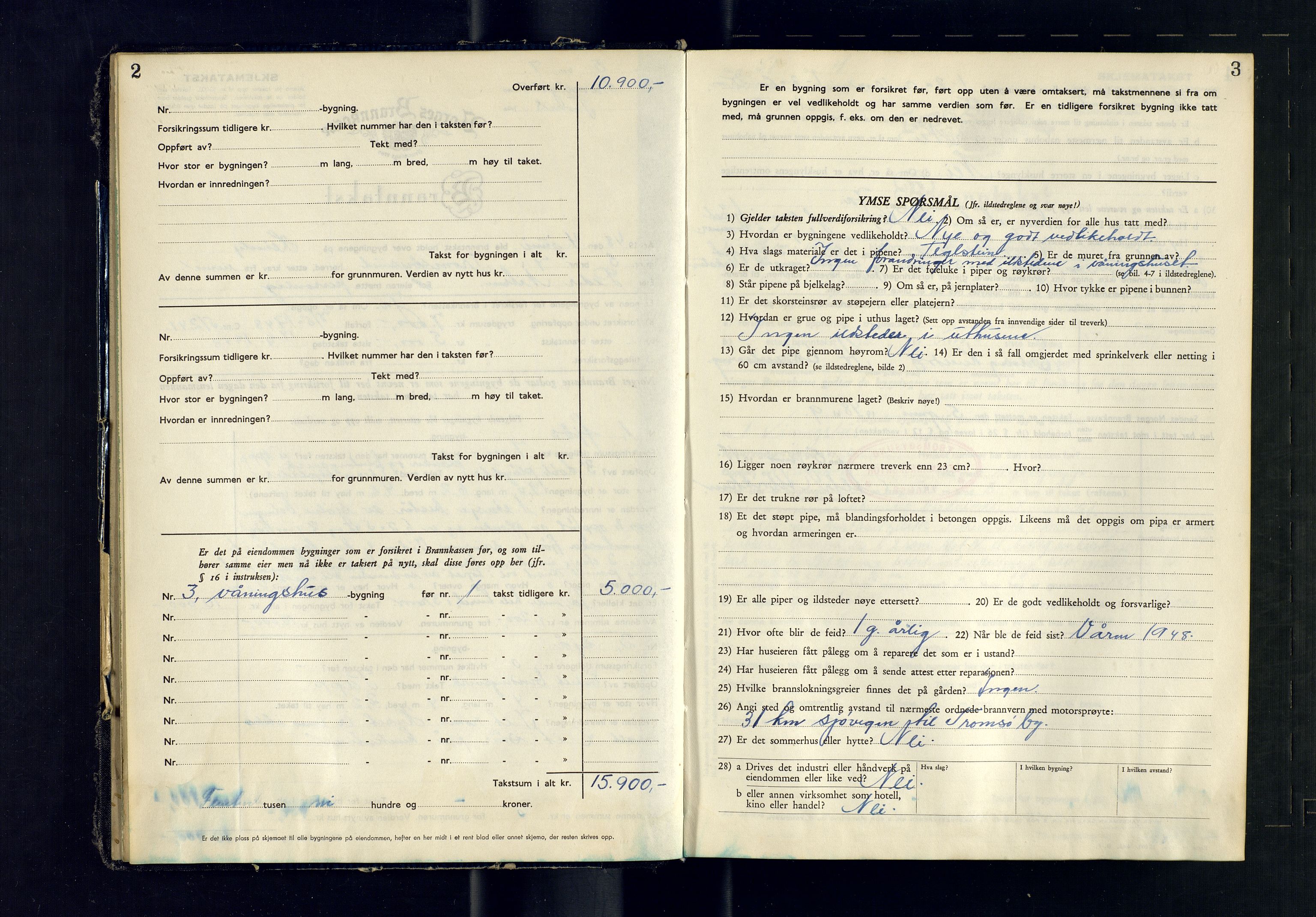 Tromsøysund lensmannskontor, AV/SATØ-SATØ-12/F/Fs/Fsb/L0761: Branntakstprotokoll (S), 1948-1950, p. 2-3