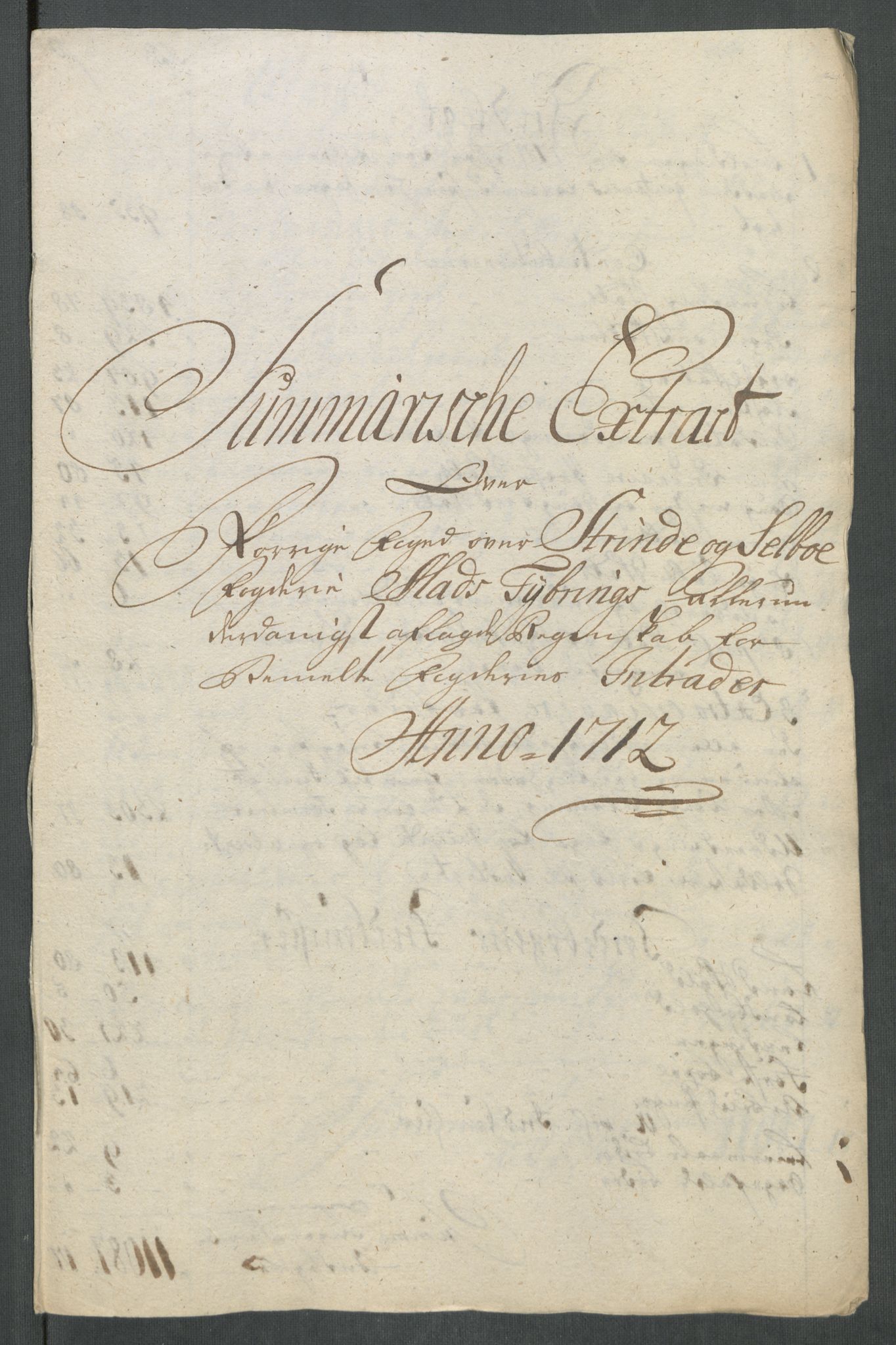 Rentekammeret inntil 1814, Reviderte regnskaper, Fogderegnskap, RA/EA-4092/R61/L4113: Fogderegnskap Strinda og Selbu, 1712-1713, p. 12