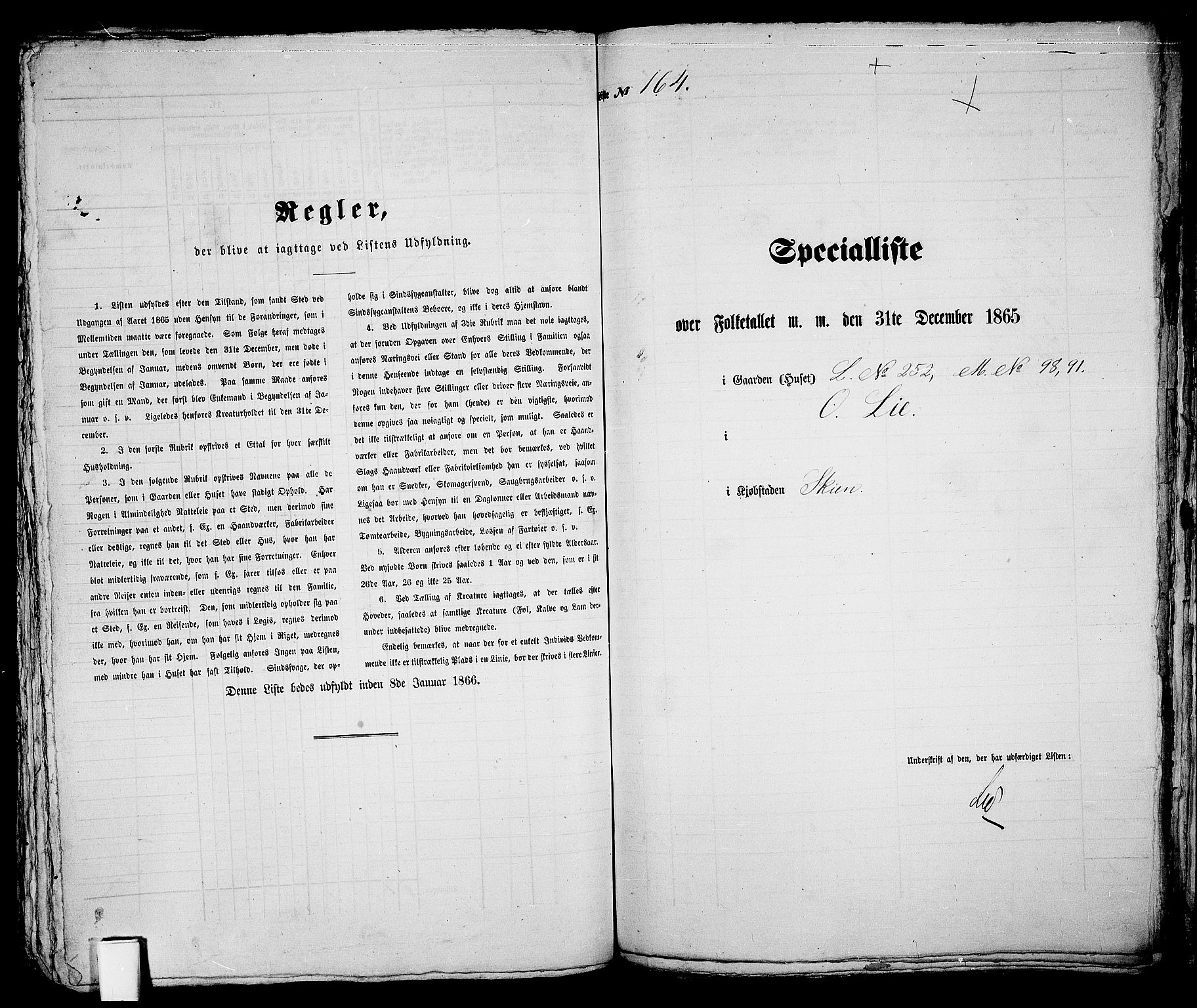 RA, 1865 census for Skien, 1865, p. 338