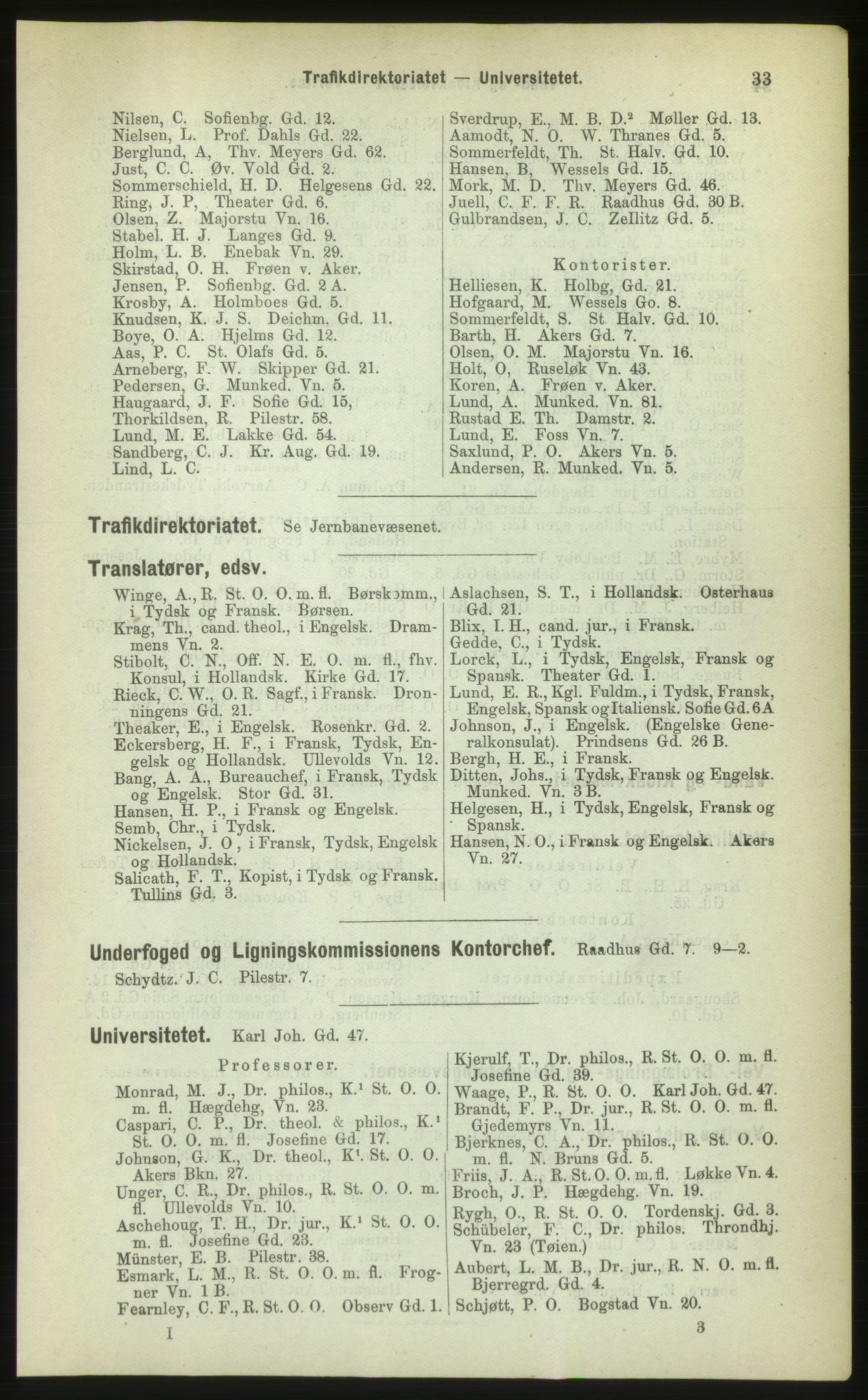 Kristiania/Oslo adressebok, PUBL/-, 1883, p. 33