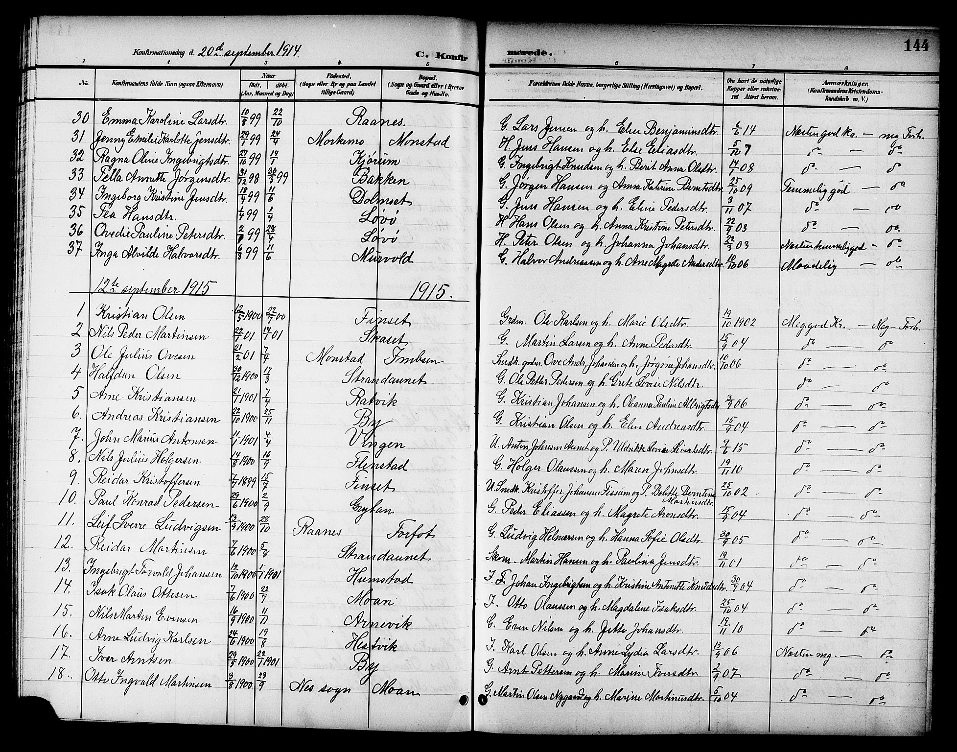 Ministerialprotokoller, klokkerbøker og fødselsregistre - Sør-Trøndelag, AV/SAT-A-1456/655/L0688: Parish register (copy) no. 655C04, 1899-1922, p. 144