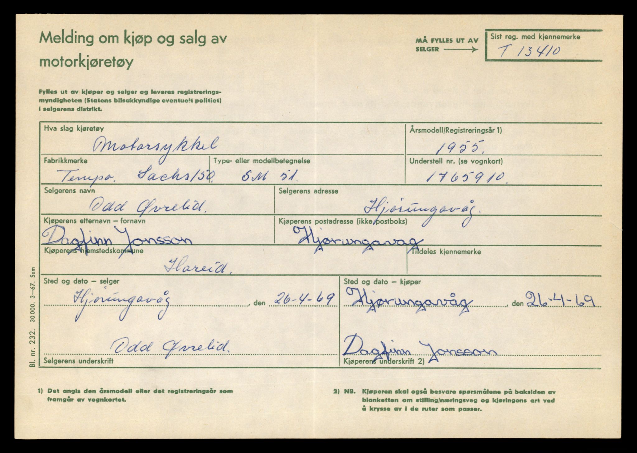 Møre og Romsdal vegkontor - Ålesund trafikkstasjon, AV/SAT-A-4099/F/Fe/L0039: Registreringskort for kjøretøy T 13361 - T 13530, 1927-1998, p. 829