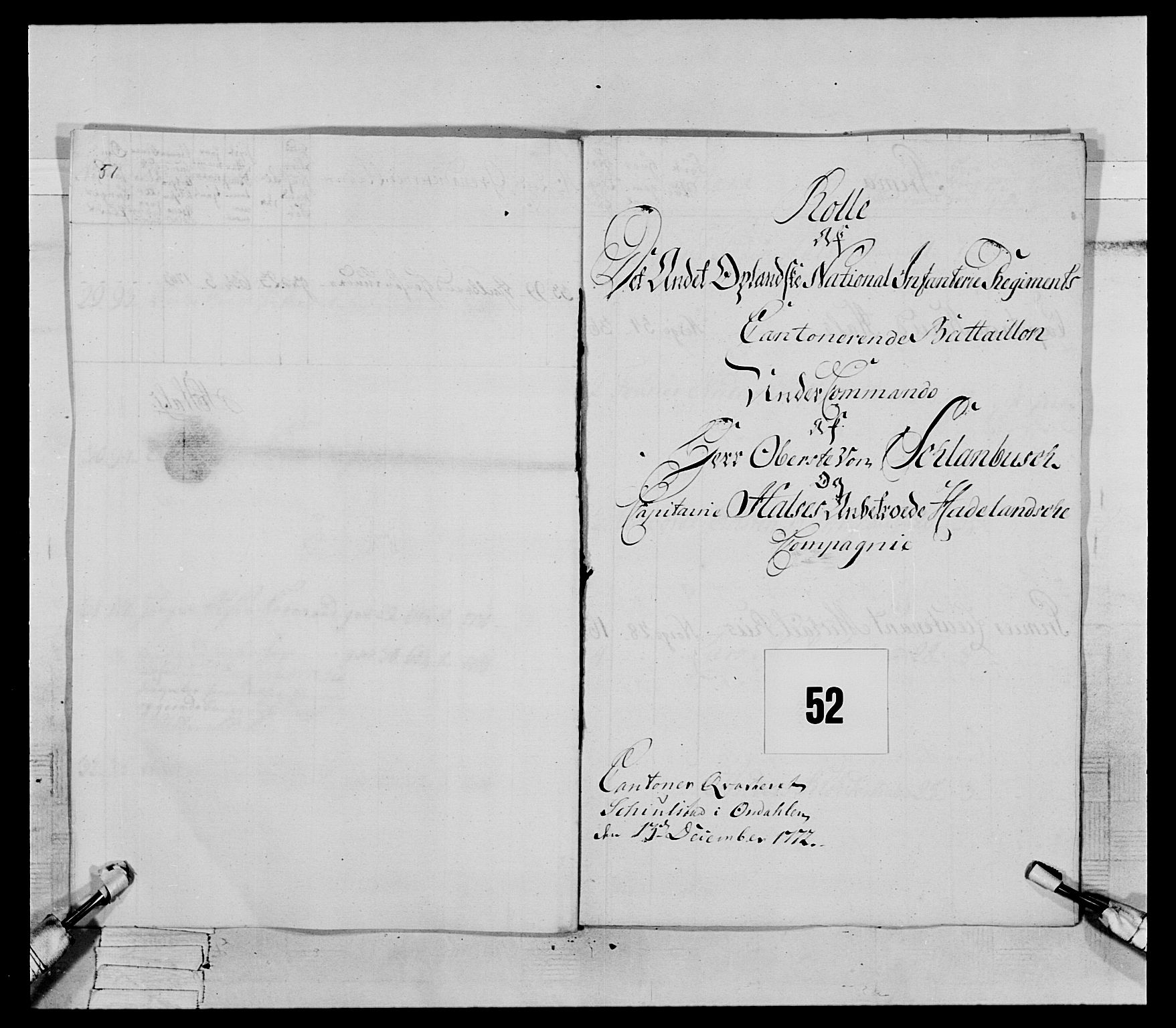 Generalitets- og kommissariatskollegiet, Det kongelige norske kommissariatskollegium, AV/RA-EA-5420/E/Eh/L0062: 2. Opplandske nasjonale infanteriregiment, 1769-1773, p. 321