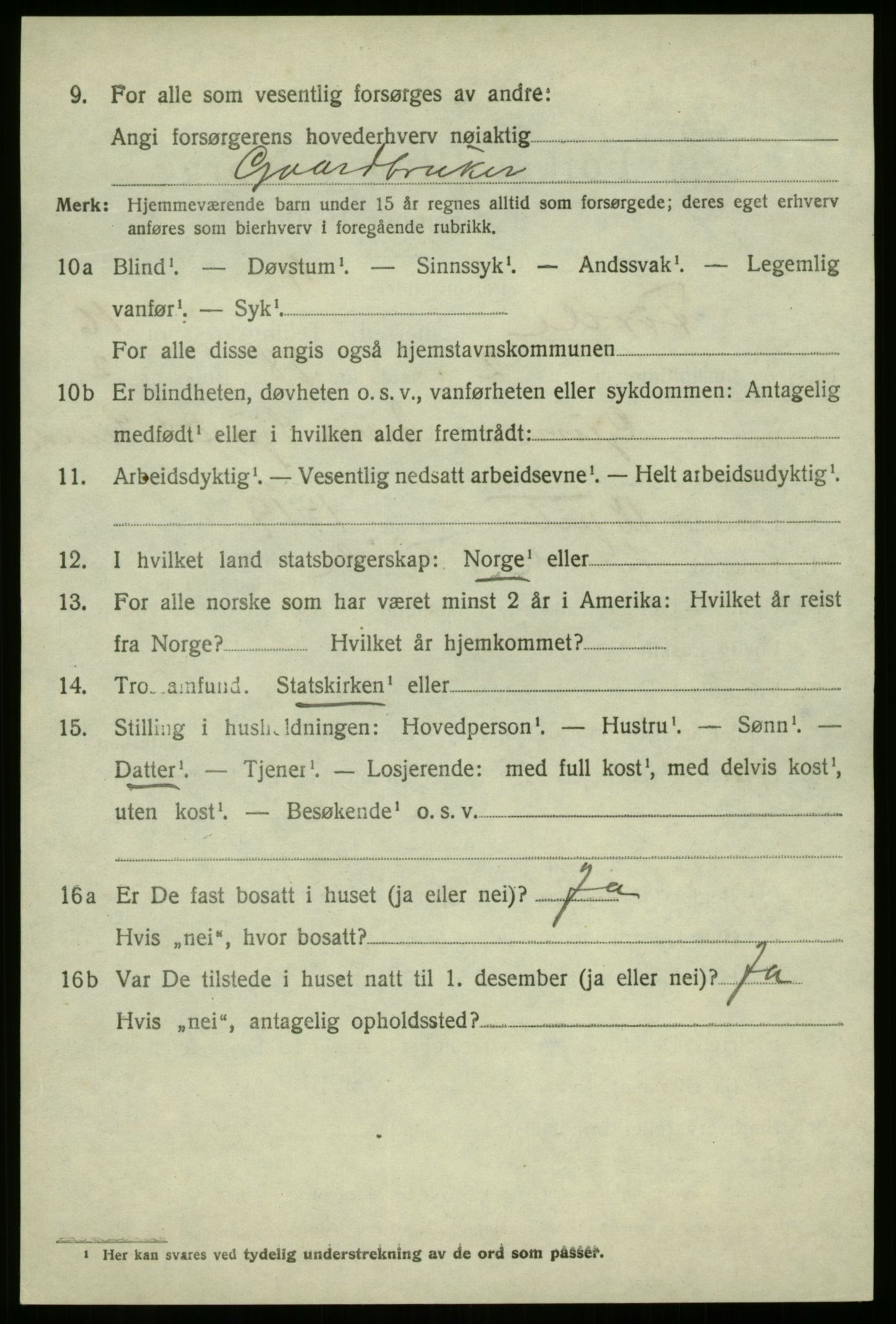 SAB, 1920 census for Førde, 1920, p. 5371