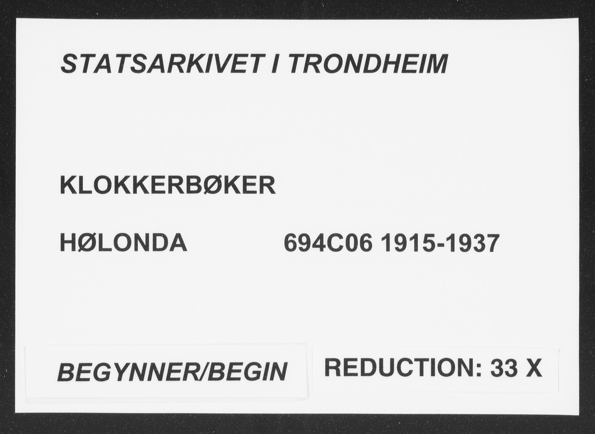 Ministerialprotokoller, klokkerbøker og fødselsregistre - Sør-Trøndelag, SAT/A-1456/694/L1134: Parish register (copy) no. 694C06, 1915-1937
