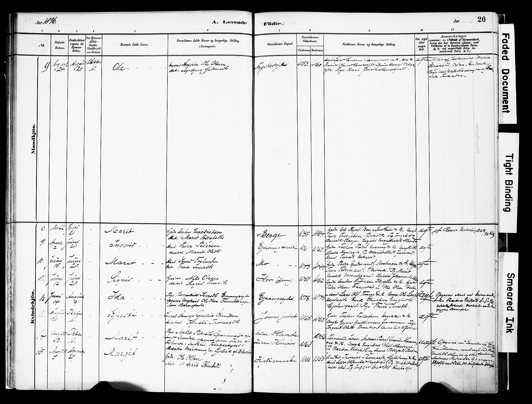 Vestre Slidre prestekontor, SAH/PREST-136/H/Ha/Haa/L0004: Parish register (official) no. 4, 1881-1911, p. 26