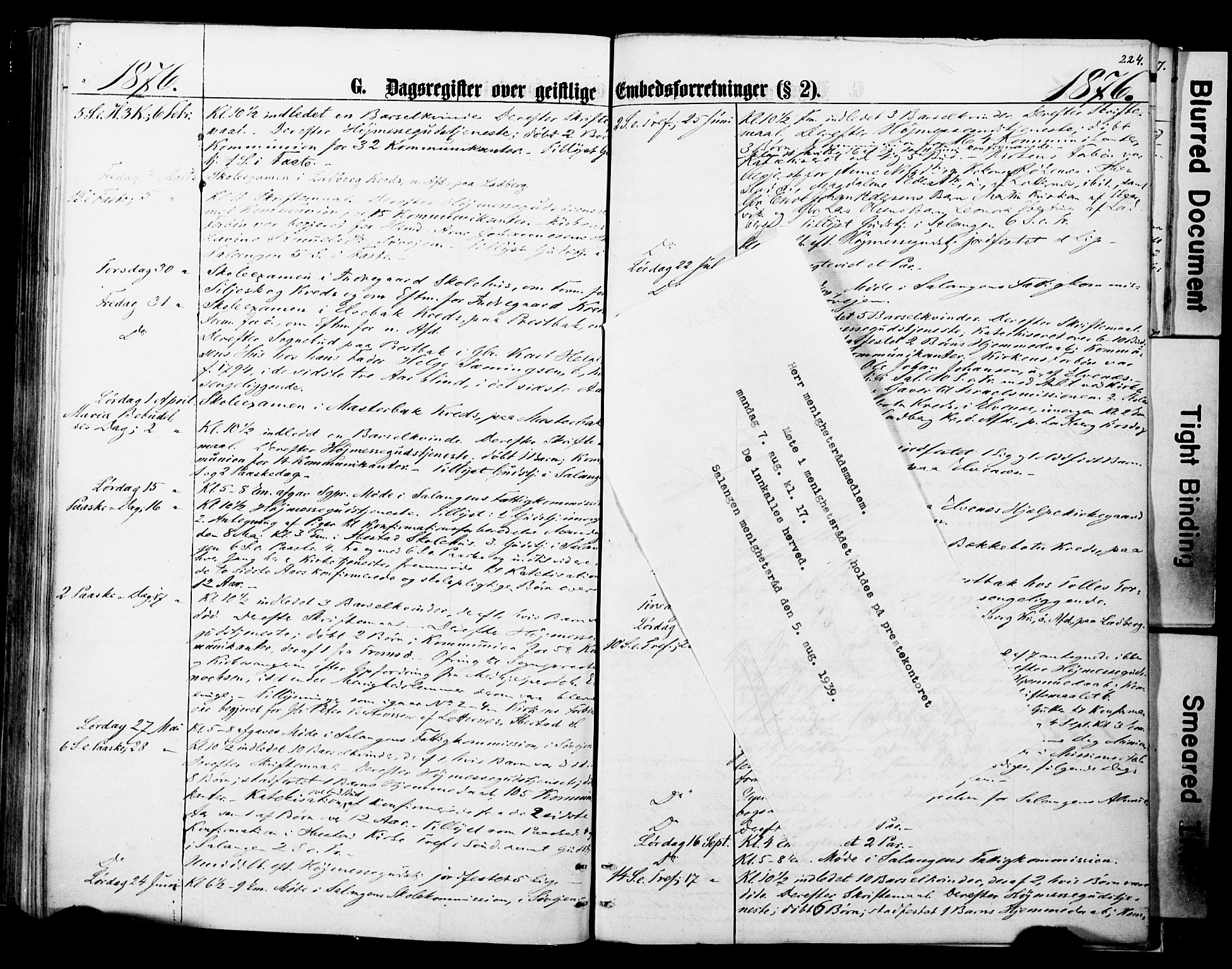 Ibestad sokneprestembete, SATØ/S-0077/H/Ha/Haa/L0013kirke: Parish register (official) no. 13, 1865-1879, p. 224