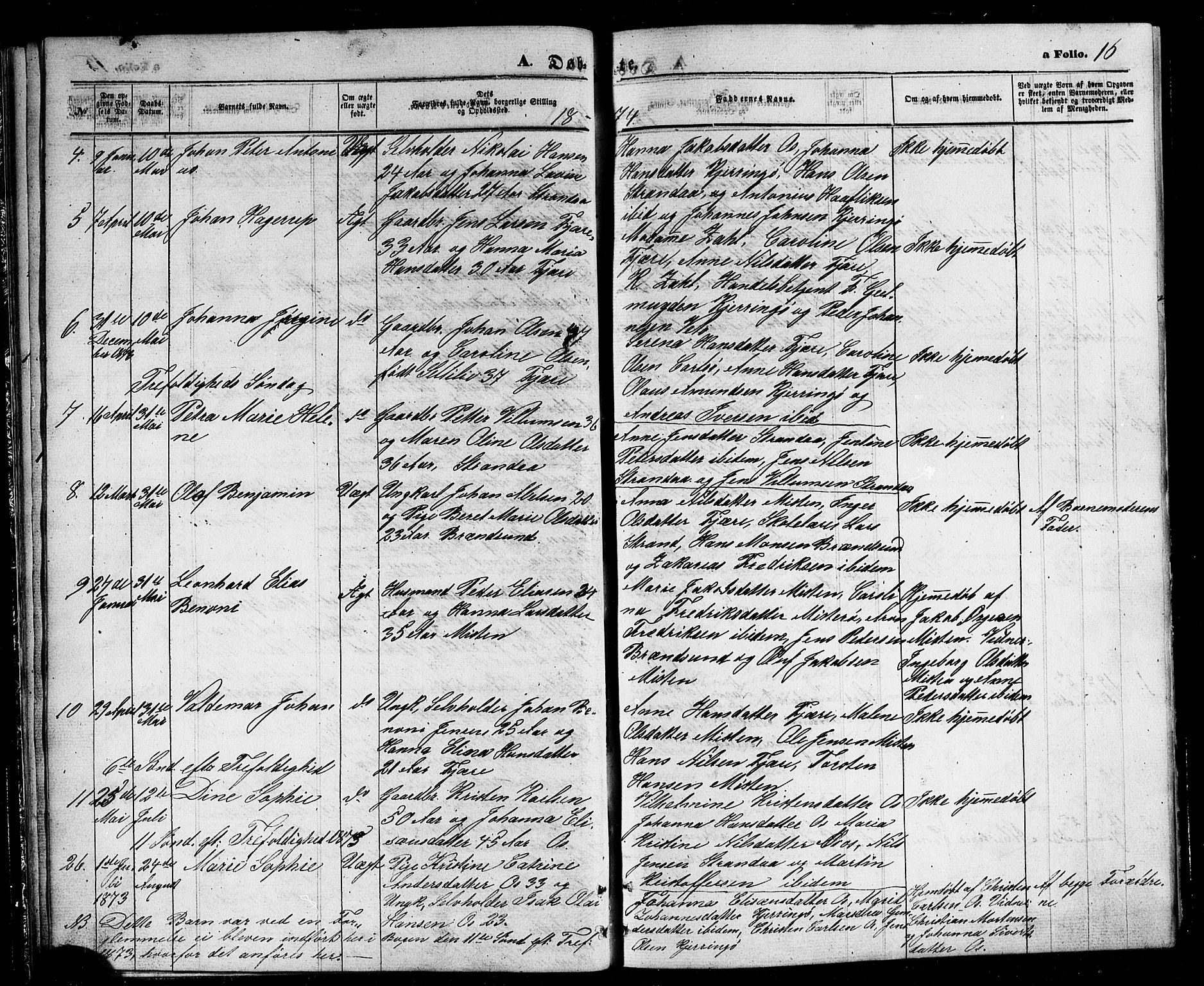 Ministerialprotokoller, klokkerbøker og fødselsregistre - Nordland, SAT/A-1459/803/L0075: Parish register (copy) no. 803C02, 1867-1881, p. 16