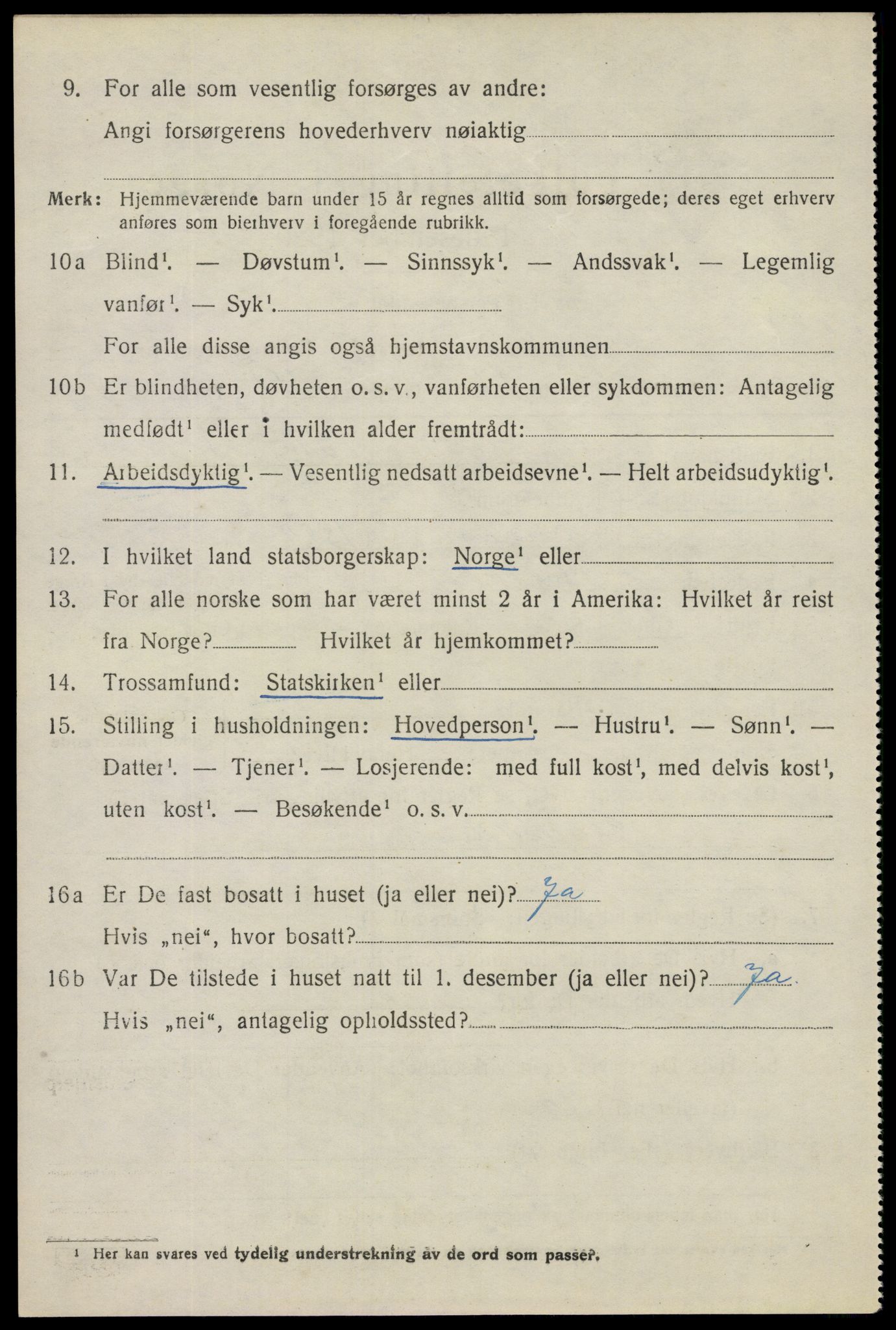 SAO, 1920 census for Spydeberg, 1920, p. 6194