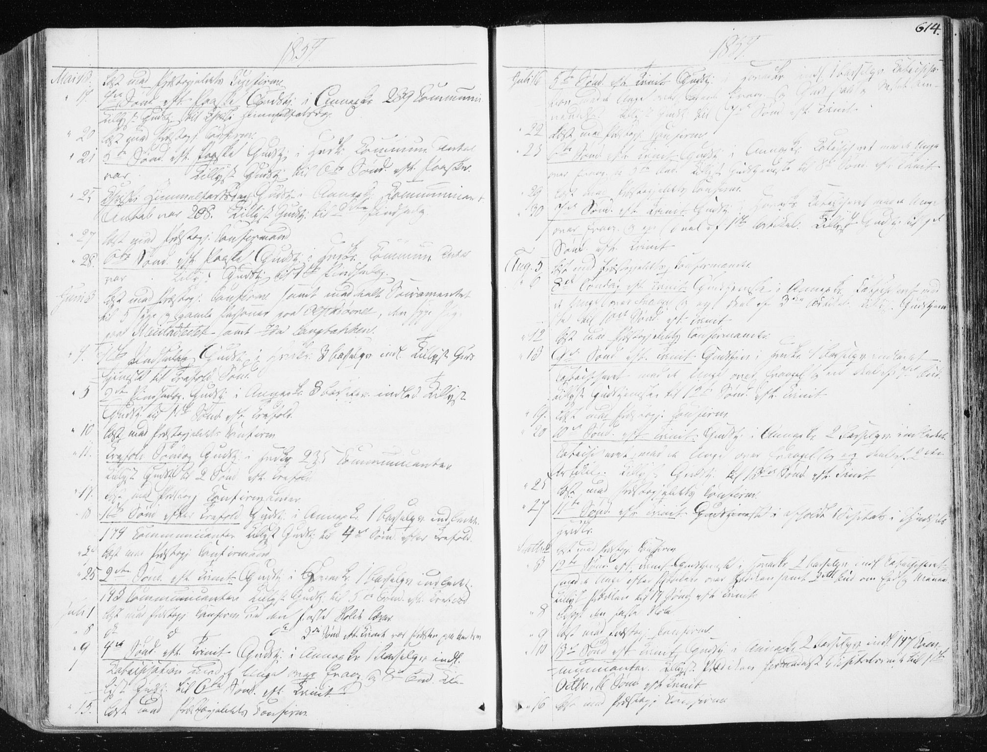 Ministerialprotokoller, klokkerbøker og fødselsregistre - Sør-Trøndelag, SAT/A-1456/665/L0771: Parish register (official) no. 665A06, 1830-1856, p. 614