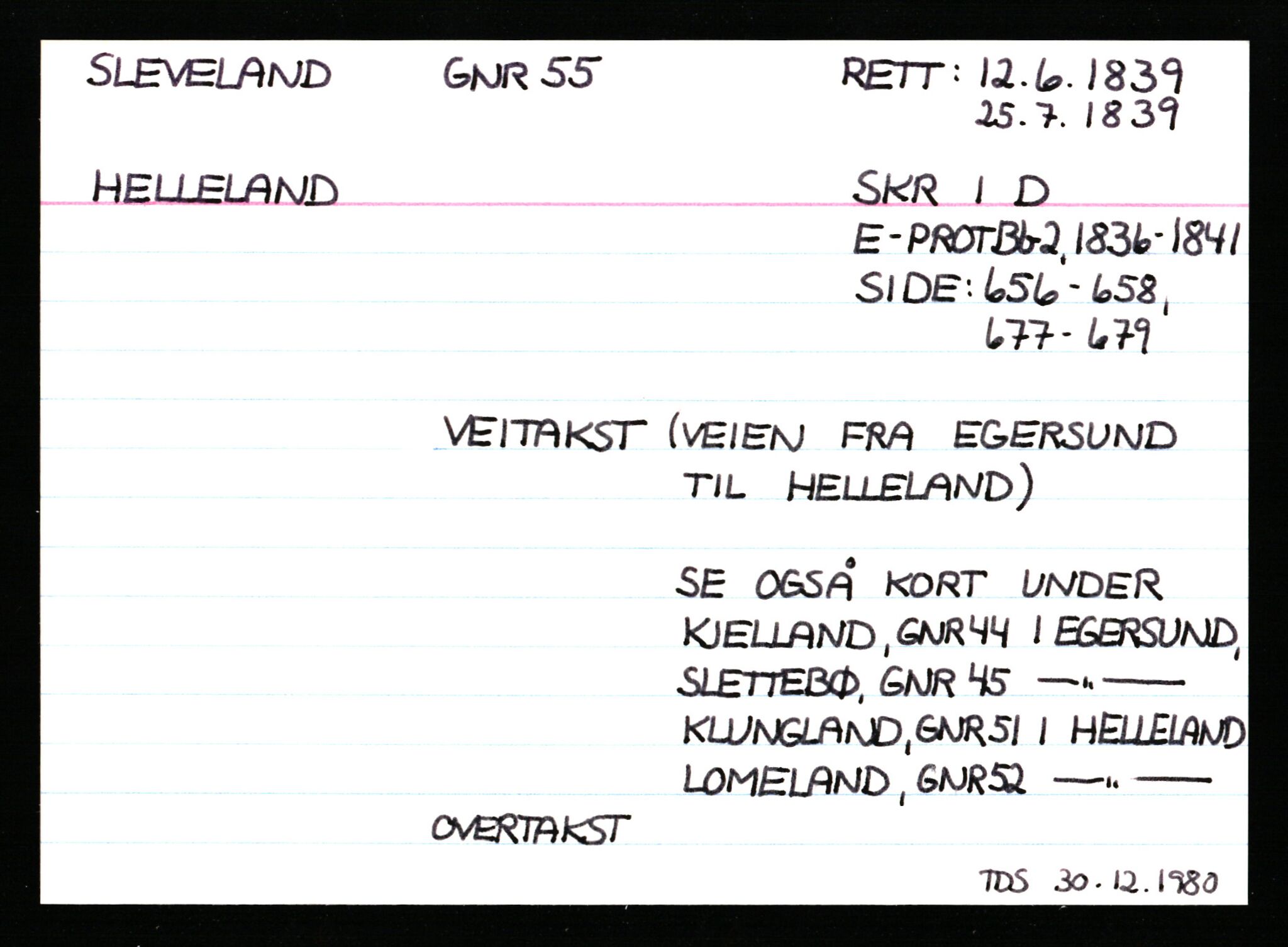 Statsarkivet i Stavanger, AV/SAST-A-101971/03/Y/Ym/L0053: Åstedskort sortert etter gårdsnavn: Skudeneshavn - Solbjør, 1600-1950, p. 362
