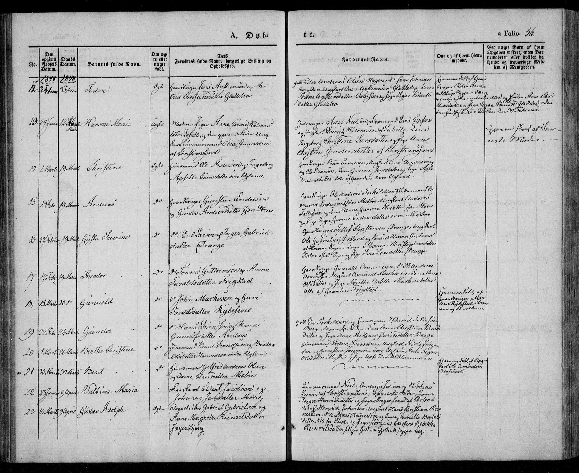 Oddernes sokneprestkontor, AV/SAK-1111-0033/F/Fa/Faa/L0006: Parish register (official) no. A 6, 1838-1851, p. 56