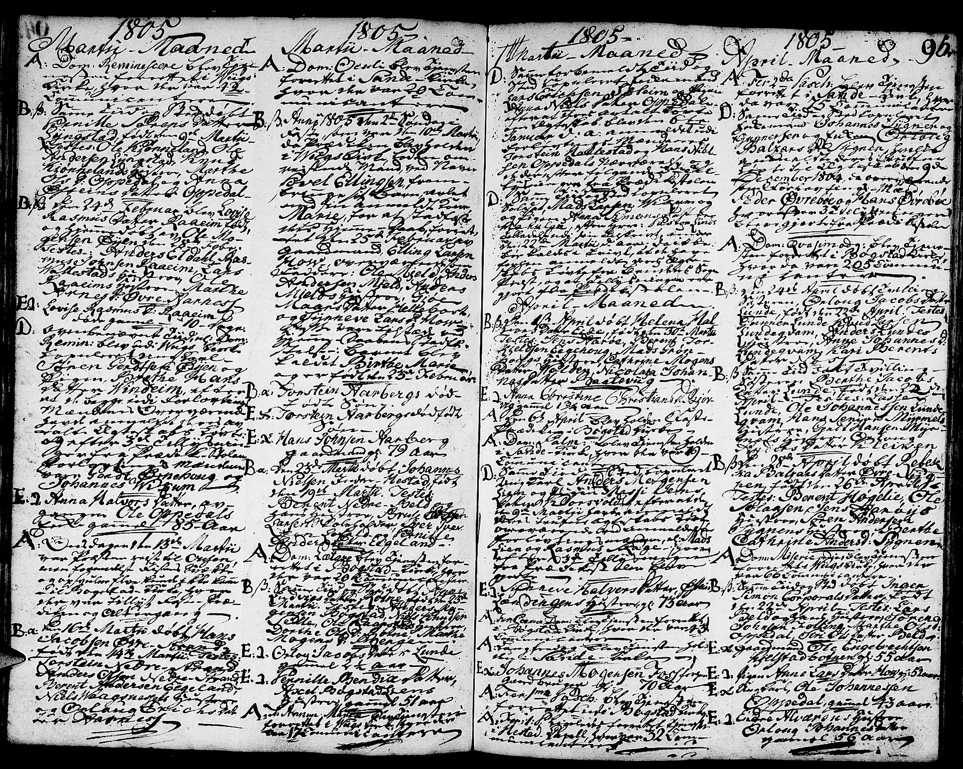 Gaular sokneprestembete, SAB/A-80001/H/Haa: Parish register (official) no. A 2, 1785-1821, p. 95