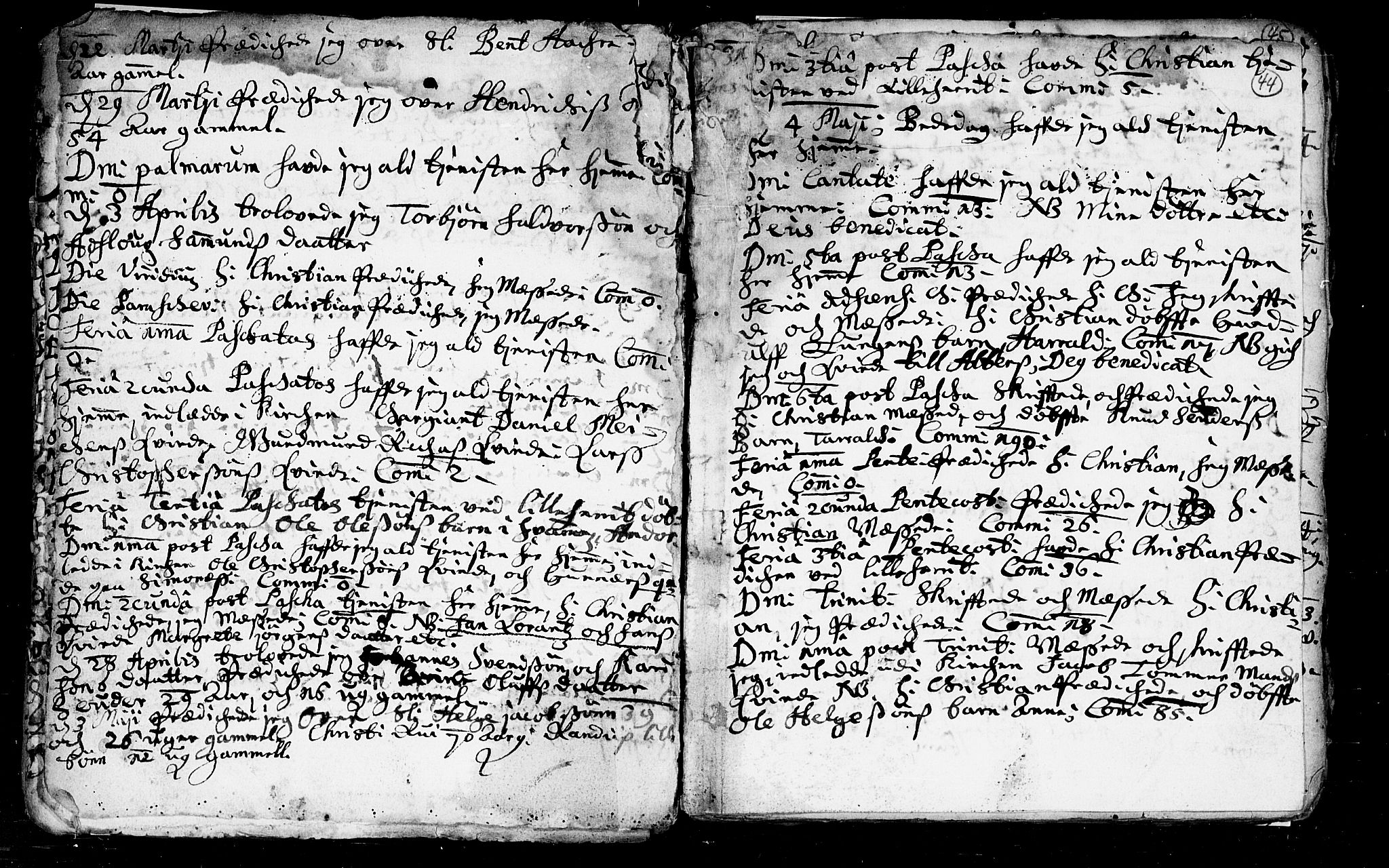 Heddal kirkebøker, SAKO/A-268/F/Fa/L0002: Parish register (official) no. I 2, 1699-1722, p. 44