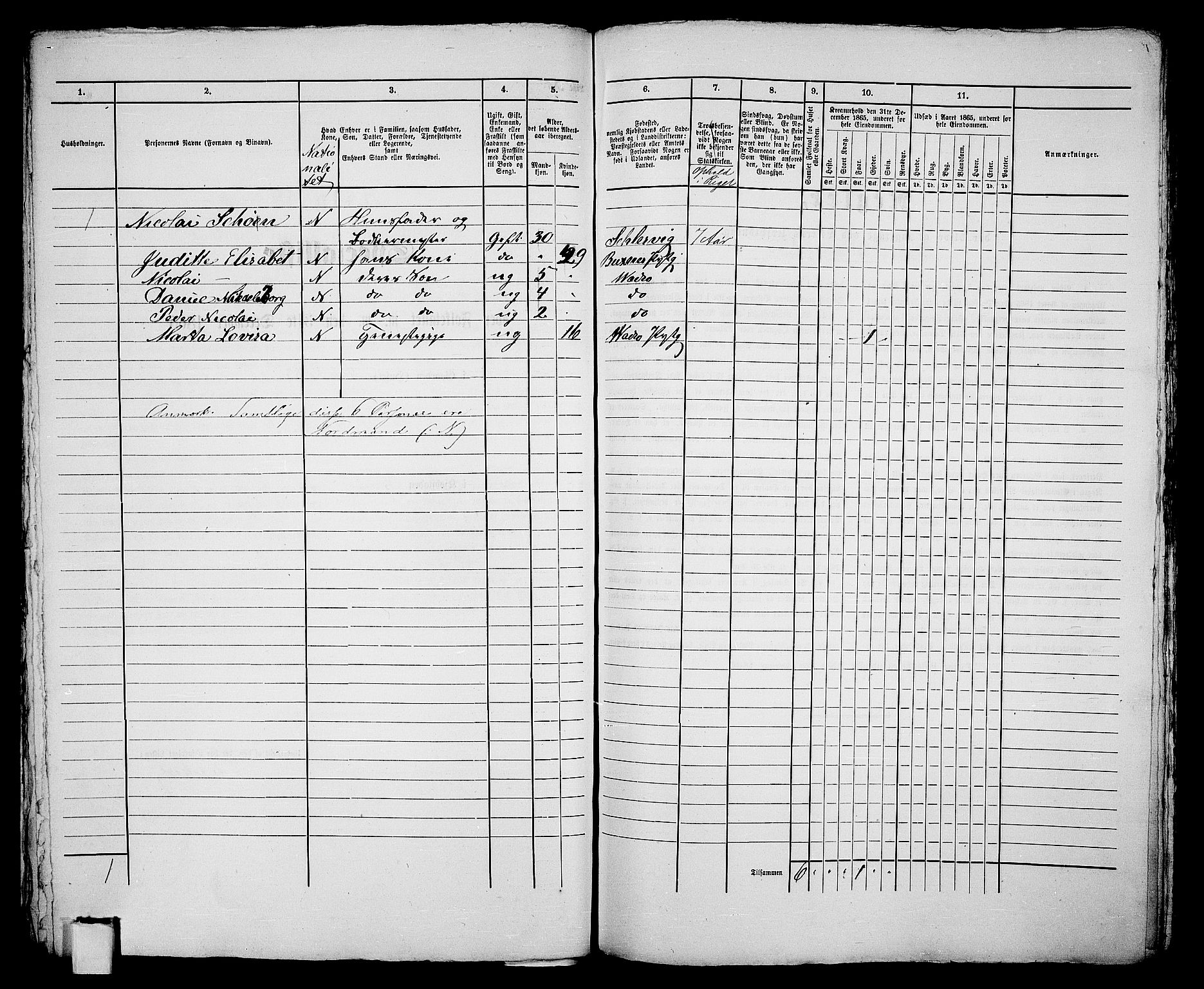 RA, 1865 census for Vadsø/Vadsø, 1865, p. 156