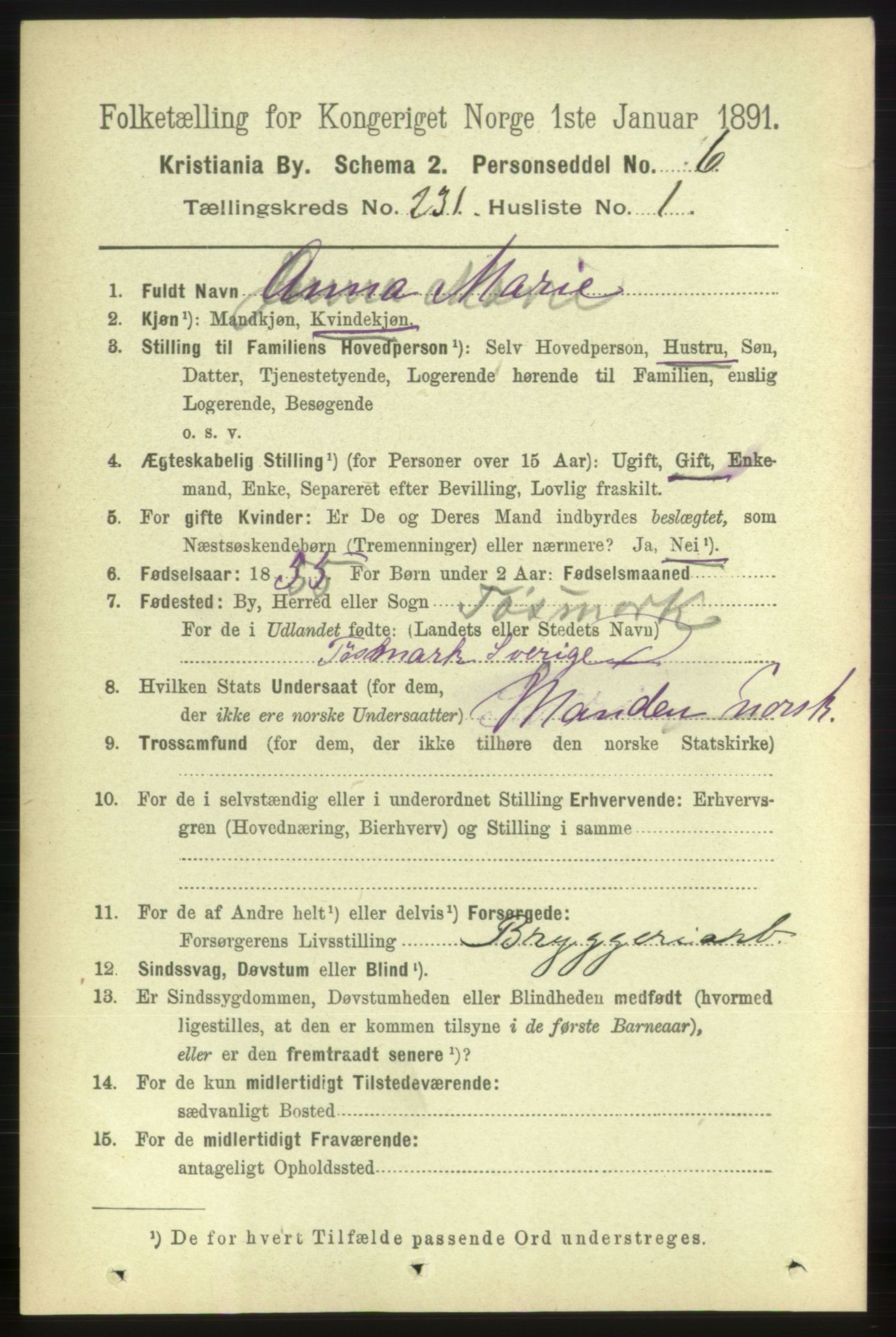 RA, 1891 census for 0301 Kristiania, 1891, p. 142510