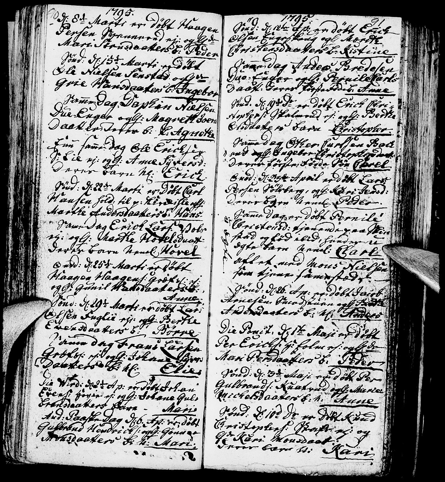 Nes prestekontor, Hedmark, AV/SAH-PREST-020/L/La/L0002: Parish register (copy) no. 2, 1785-1813, p. 90-91