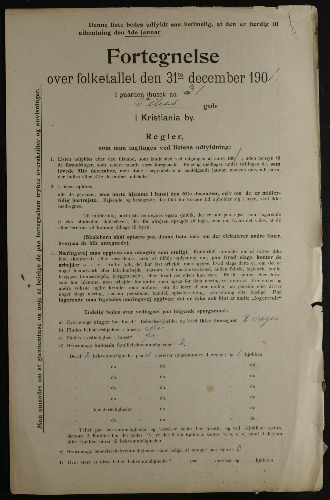 OBA, Municipal Census 1901 for Kristiania, 1901, p. 18939