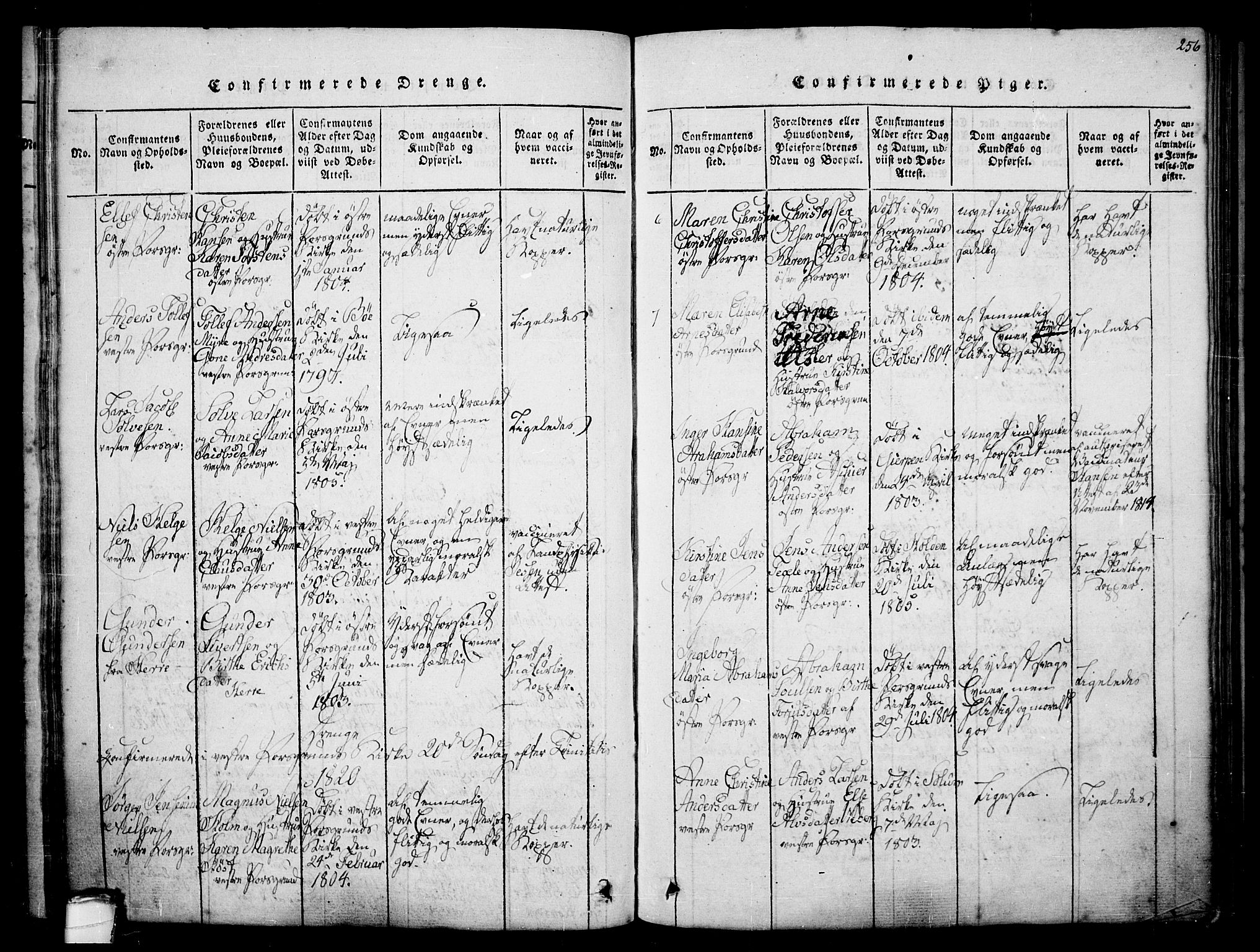 Porsgrunn kirkebøker , SAKO/A-104/F/Fa/L0004: Parish register (official) no. 4, 1814-1828, p. 256