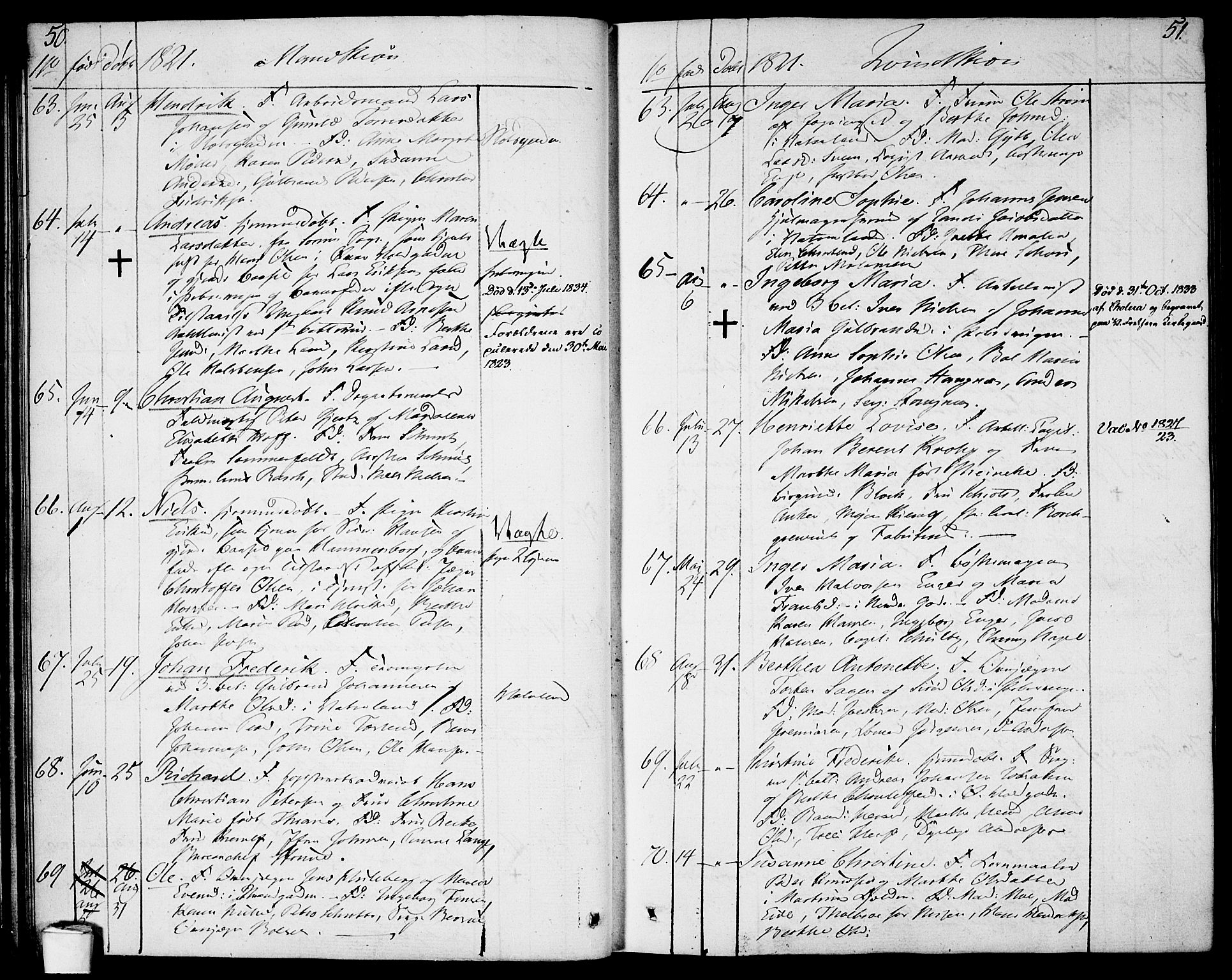 Garnisonsmenigheten Kirkebøker, SAO/A-10846/F/Fa/L0004: Parish register (official) no. 4, 1820-1828, p. 50-51