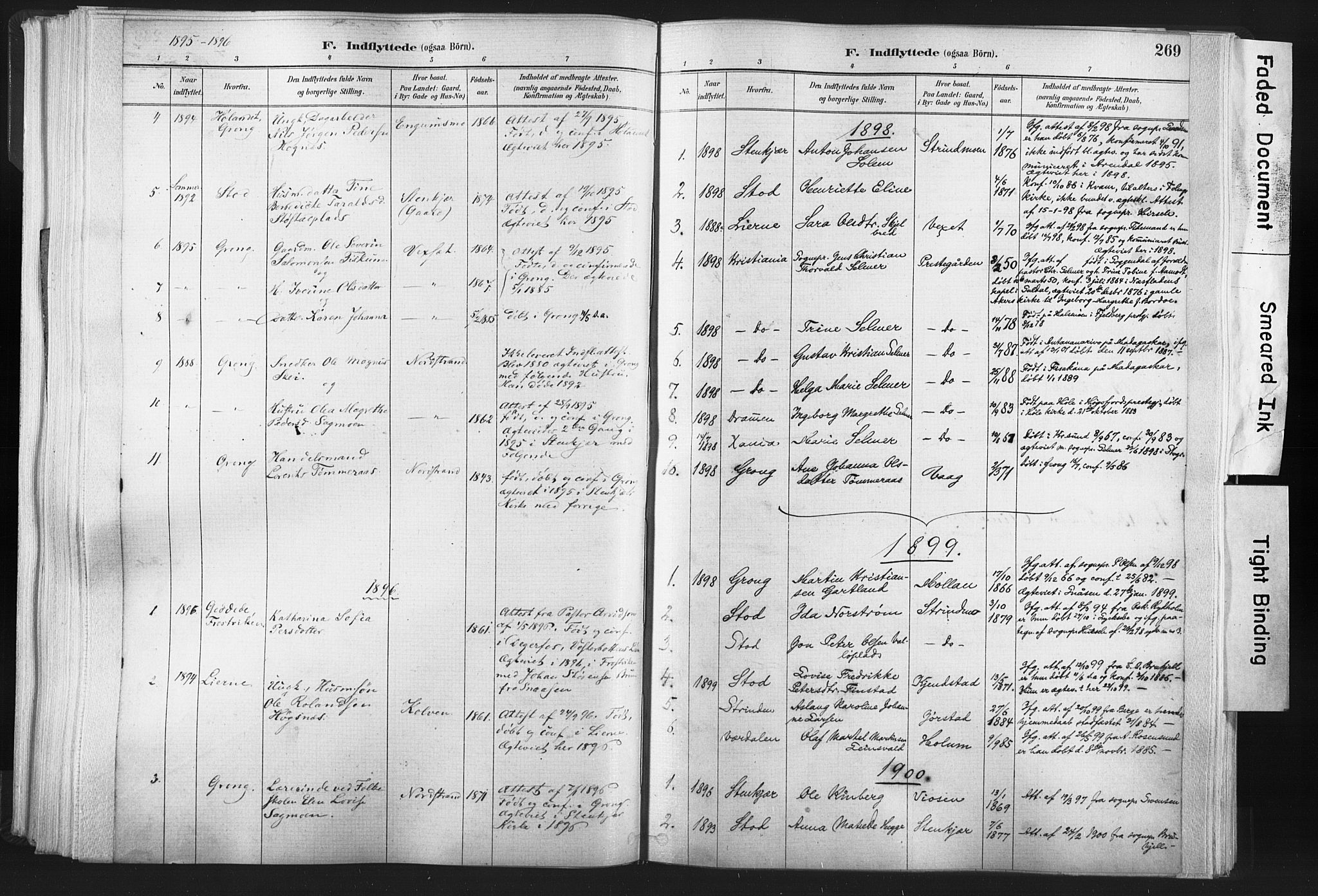 Ministerialprotokoller, klokkerbøker og fødselsregistre - Nord-Trøndelag, SAT/A-1458/749/L0474: Parish register (official) no. 749A08, 1887-1903, p. 269