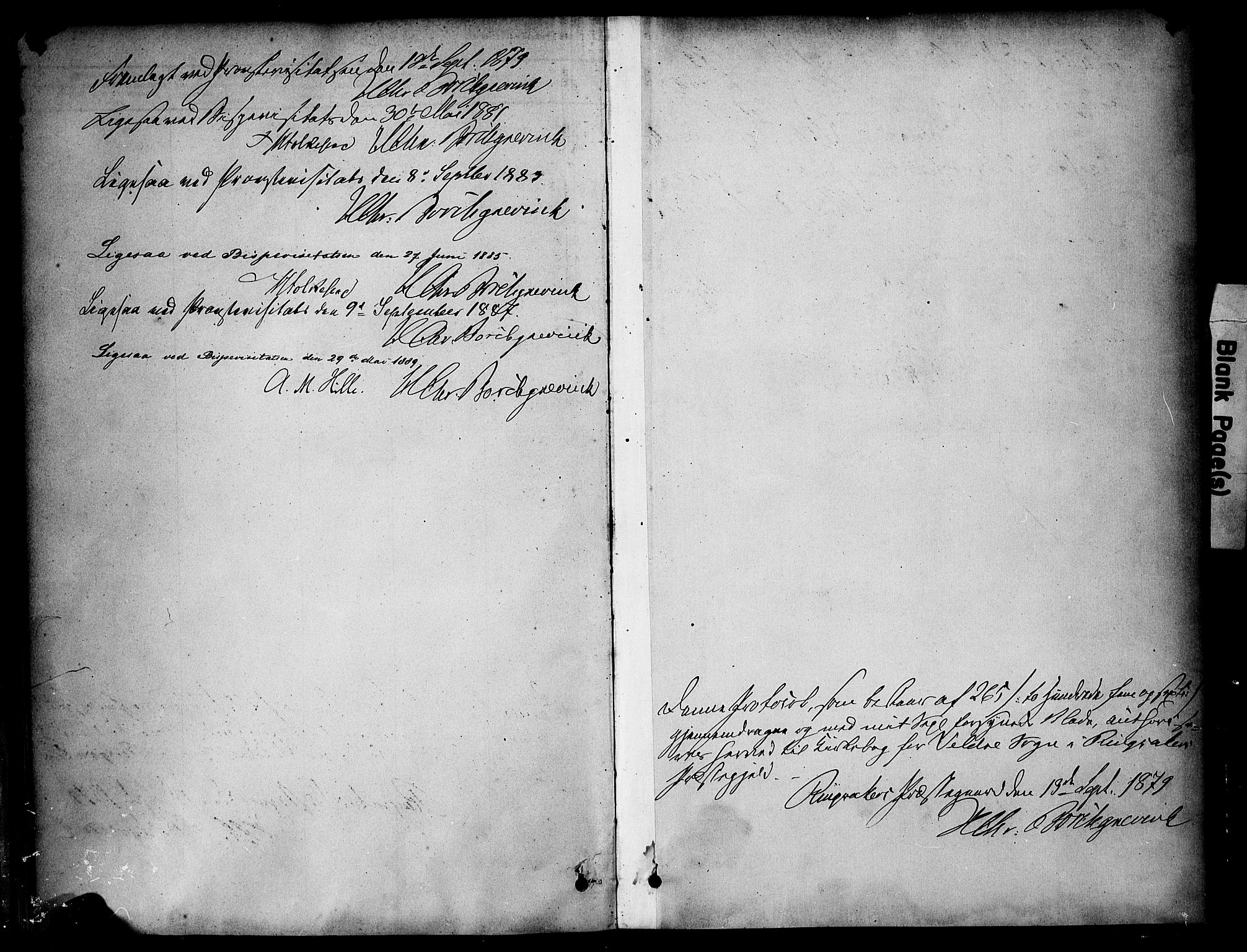 Ringsaker prestekontor, SAH/PREST-014/K/Ka/L0014: Parish register (official) no. 14, 1879-1890, p. 262