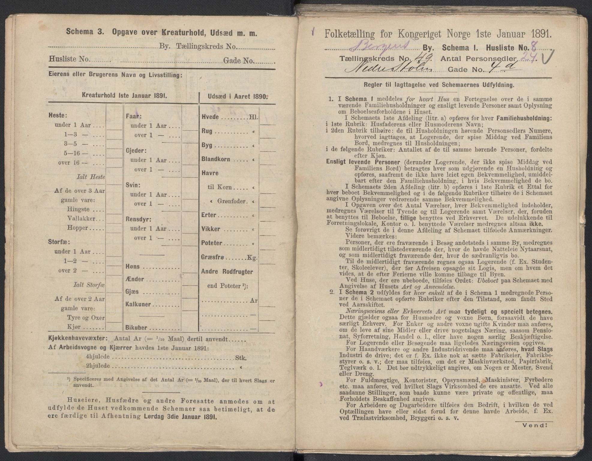 RA, 1891 Census for 1301 Bergen, 1891, p. 7975