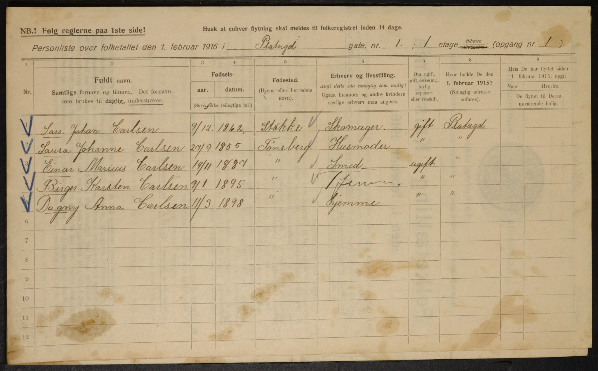 OBA, Municipal Census 1916 for Kristiania, 1916, p. 82112