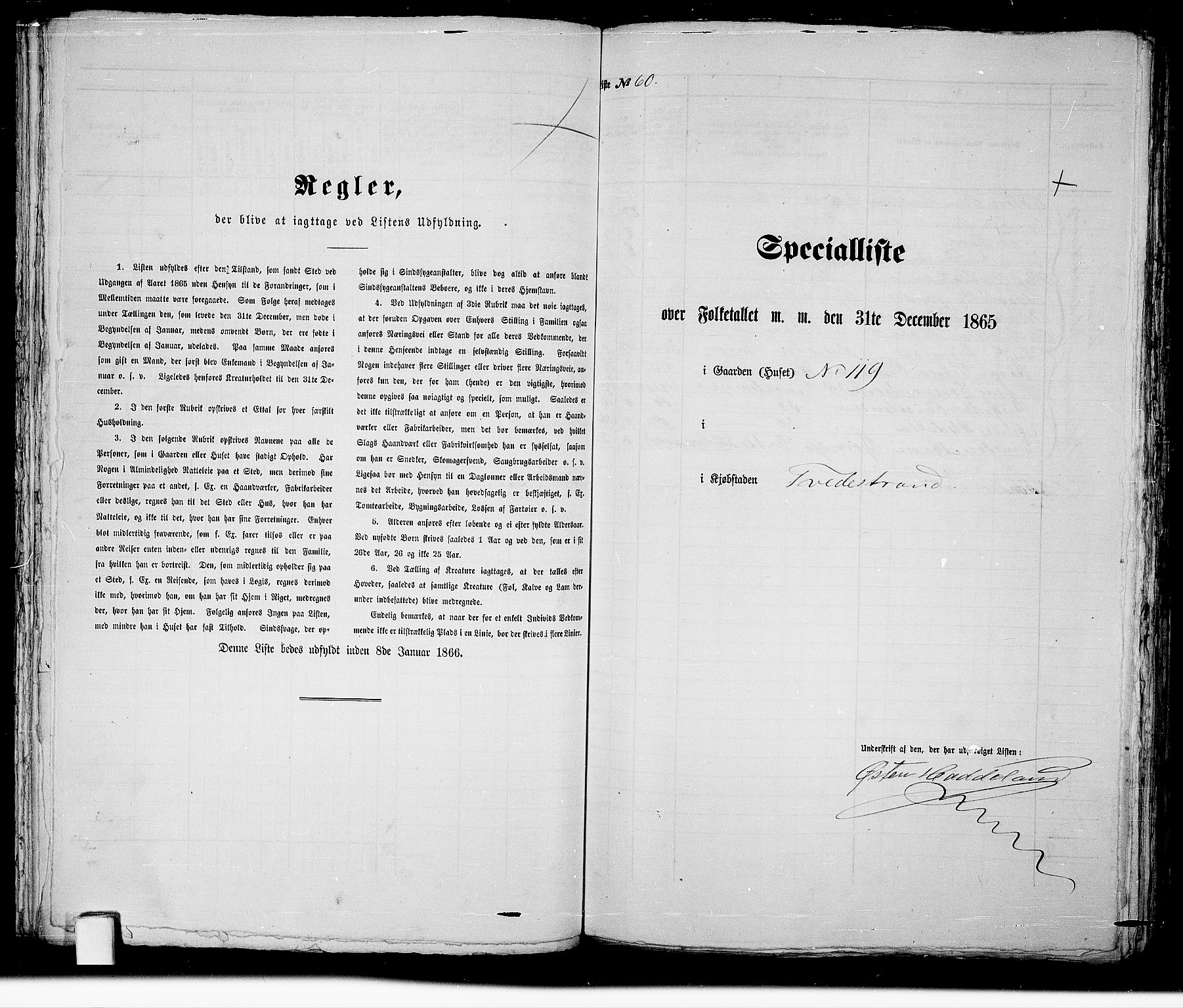 RA, 1865 census for Holt/Tvedestrand, 1865, p. 125