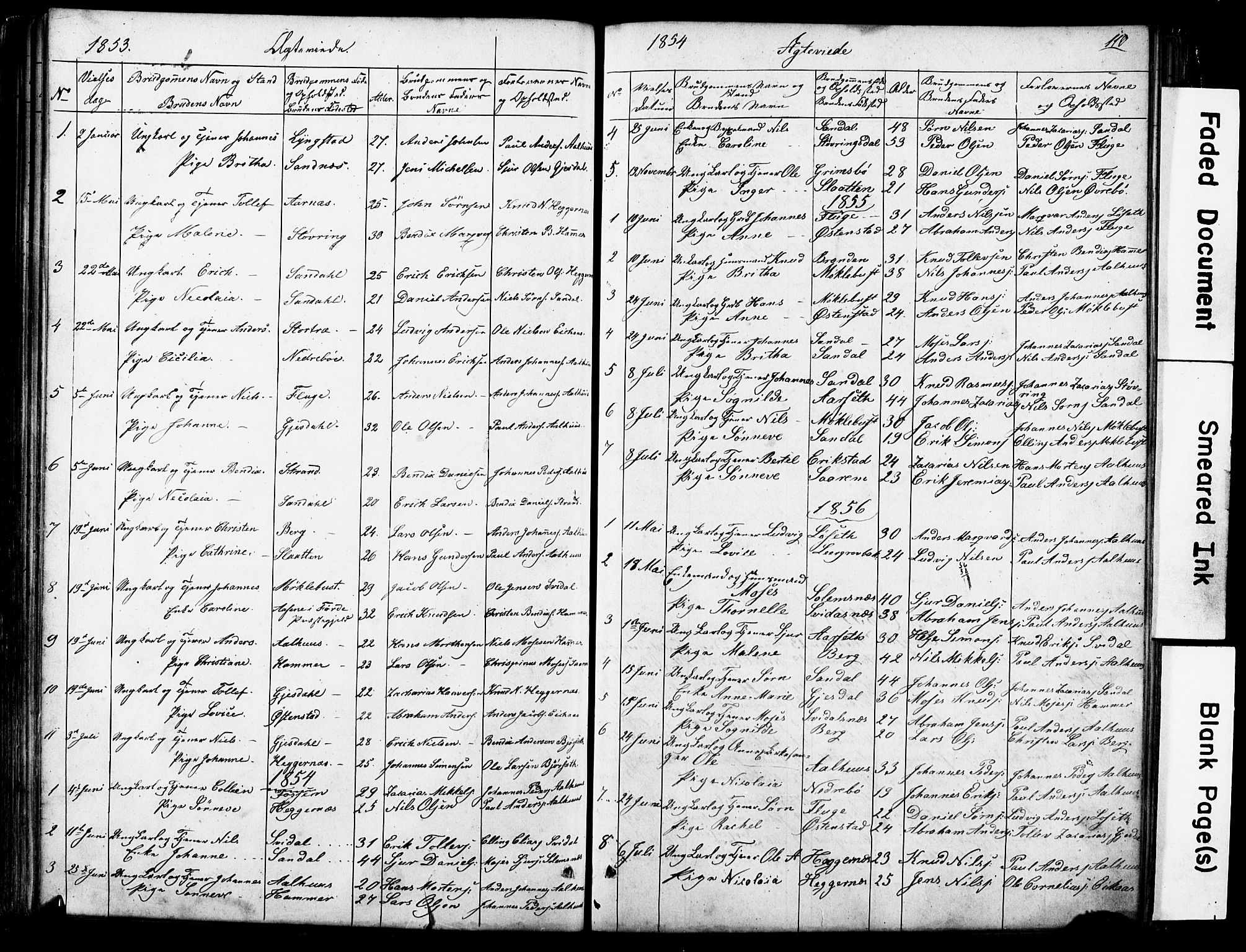Jølster sokneprestembete, SAB/A-80701/H/Hab/Haba/L0001: Parish register (copy) no. A 1, 1853-1894, p. 110