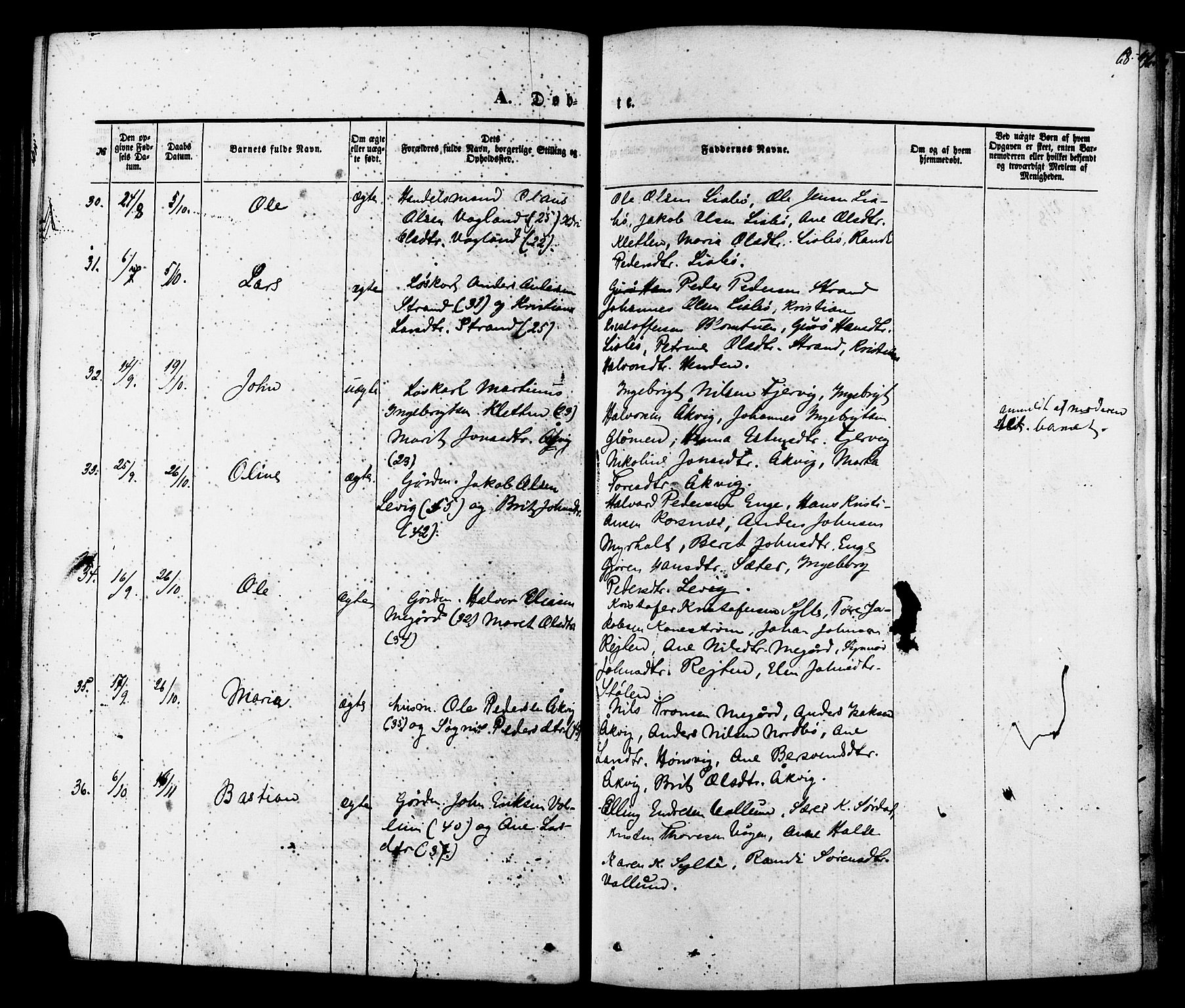 Ministerialprotokoller, klokkerbøker og fødselsregistre - Møre og Romsdal, AV/SAT-A-1454/576/L0884: Parish register (official) no. 576A02, 1865-1879, p. 68